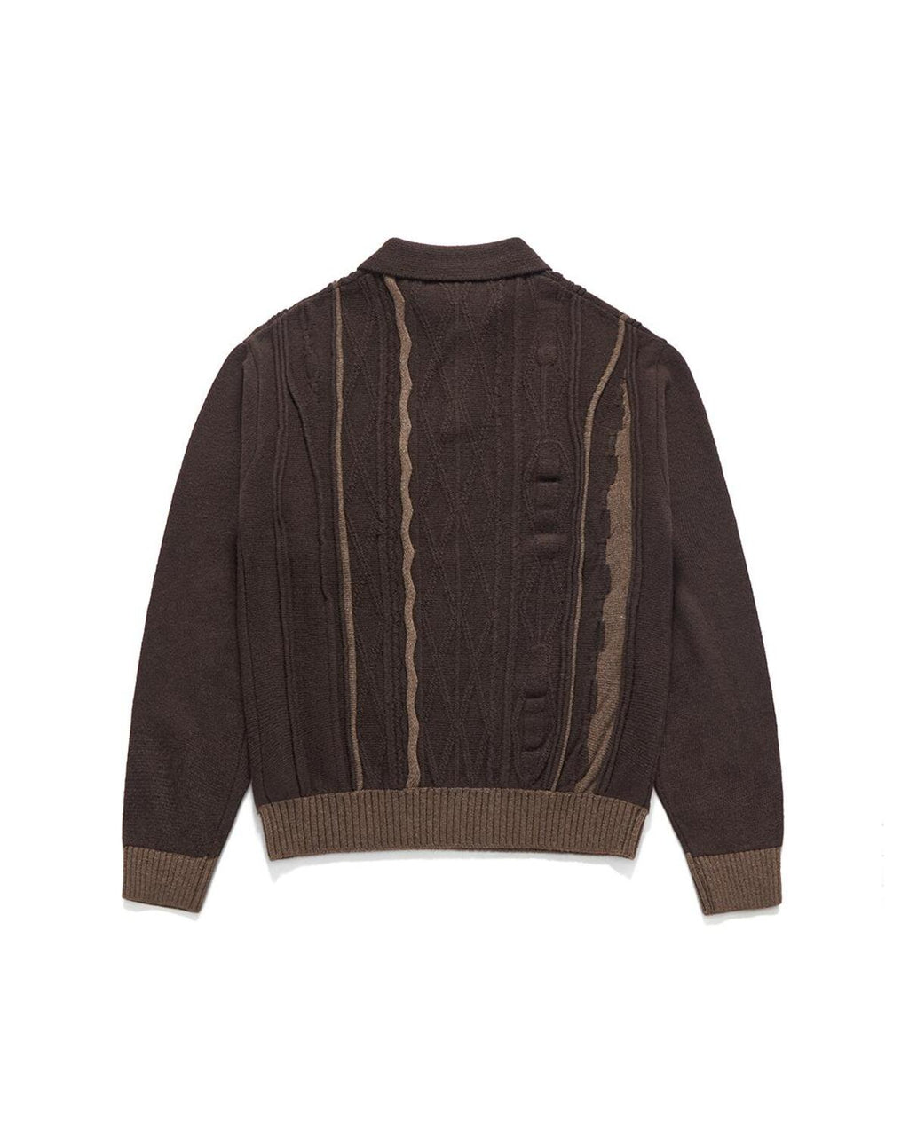 Eastlogue - Asymmetrical Cable Knit (Brown) product image 6 | TRAB K-Fashion Australia
