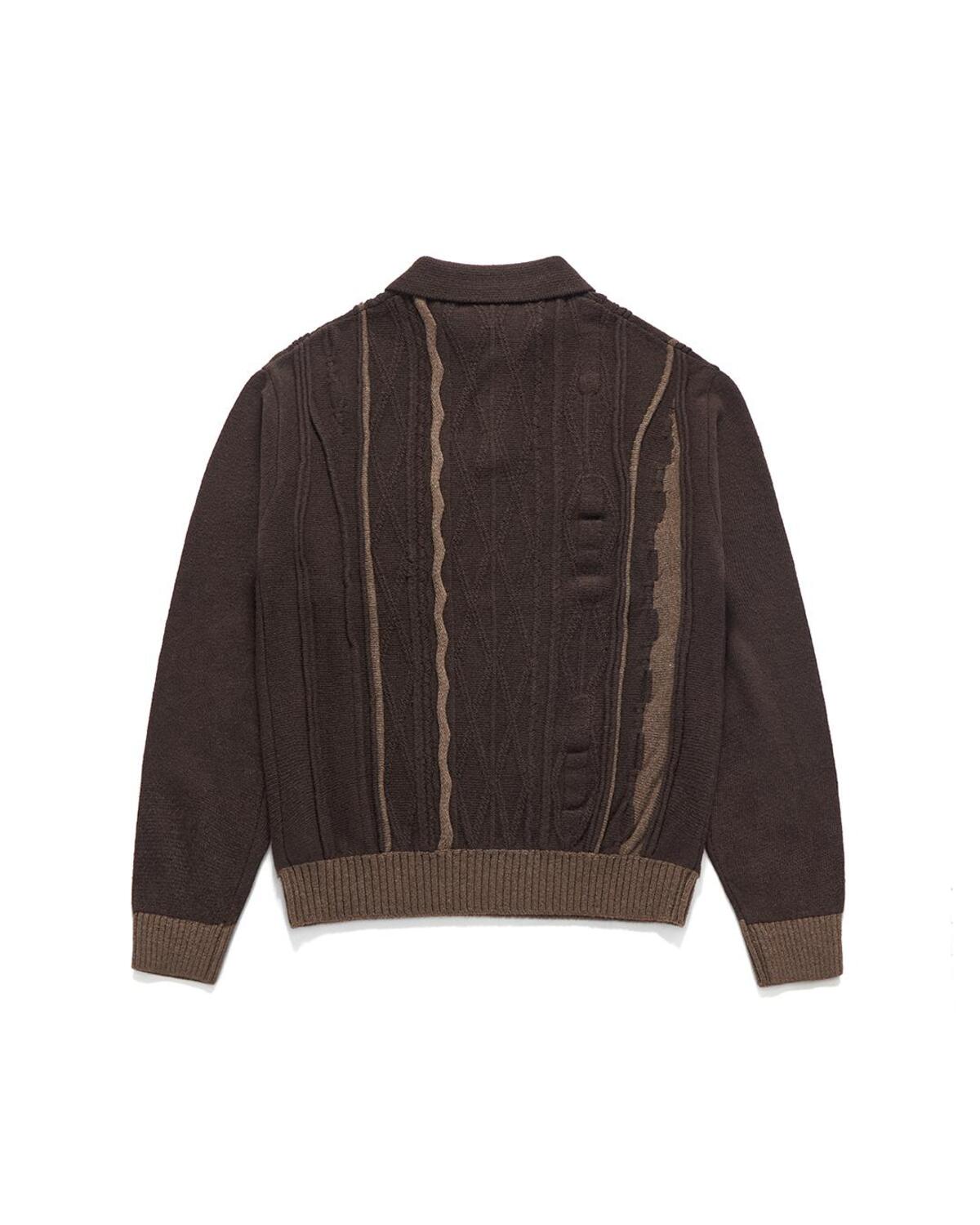 Eastlogue - Asymmetrical Cable Knit (Brown) product image 6 | TRAB K-Fashion Australia