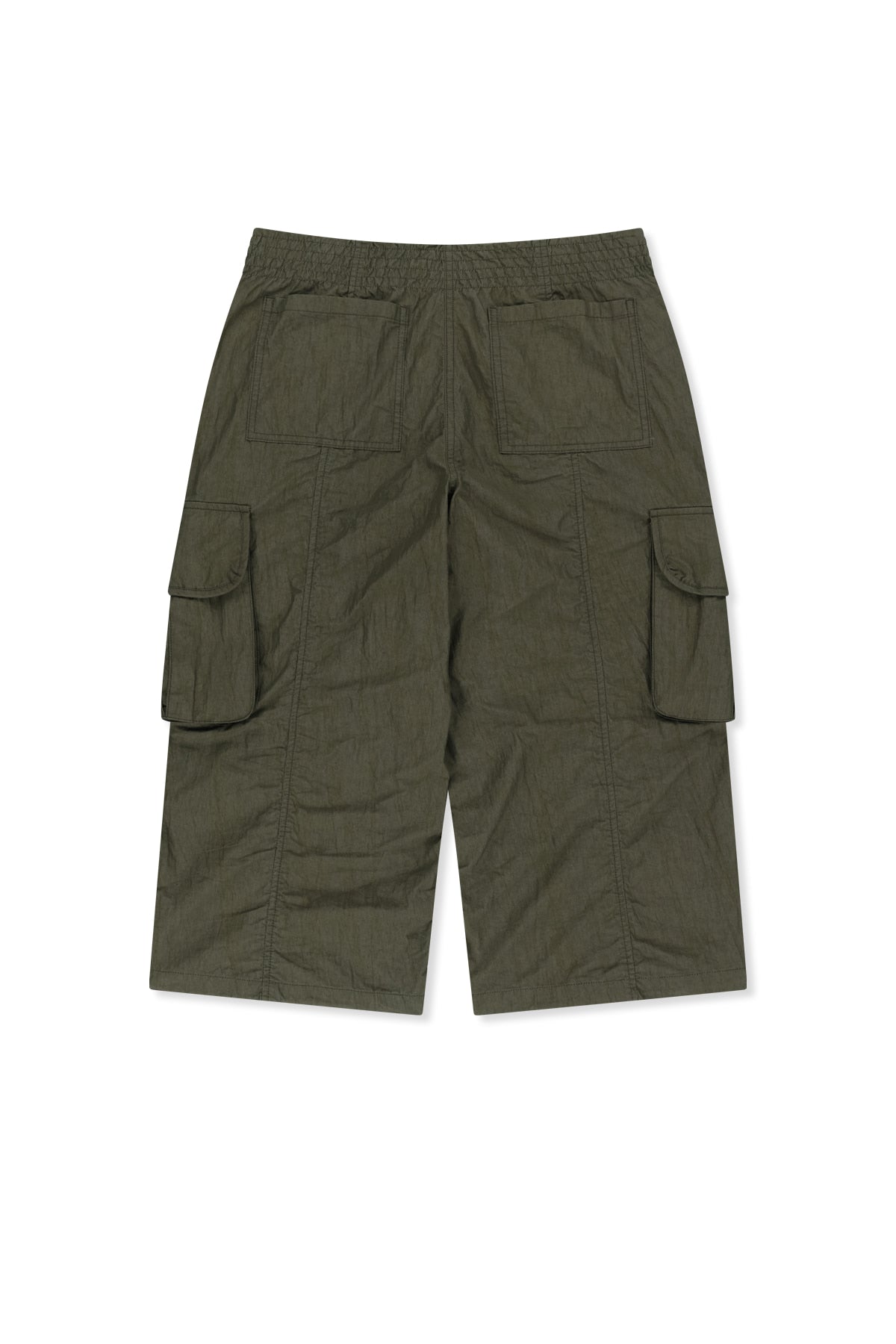 Matin Kim - Crinkle Capri Pants (Khaki) product image 2 | TRAB K-Fashion Australia