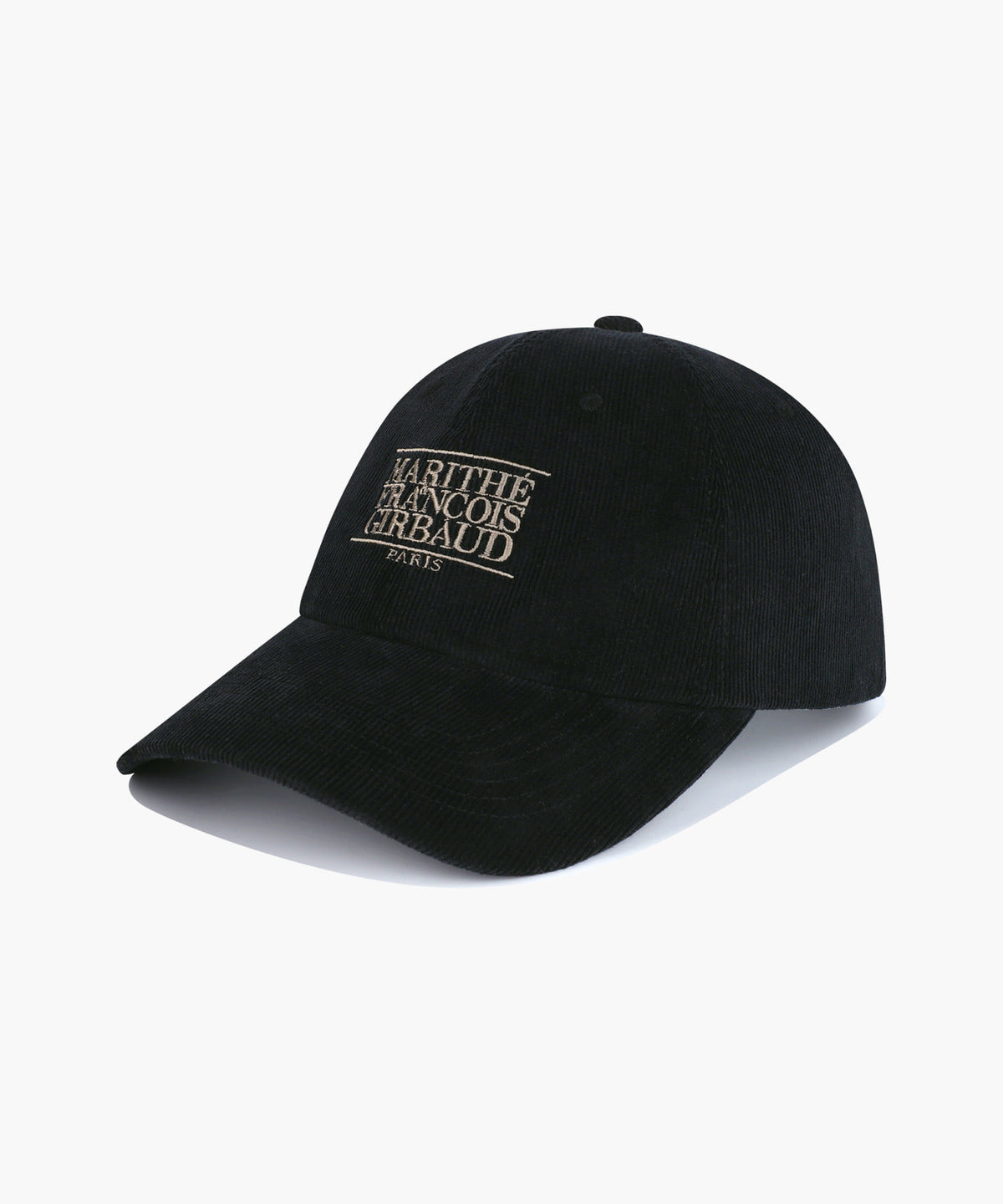 Marithe & Francois Girbaud - Corduroy Small Classic Logo Cap (Black) product image 1 | TRAB K-Fashion Australia