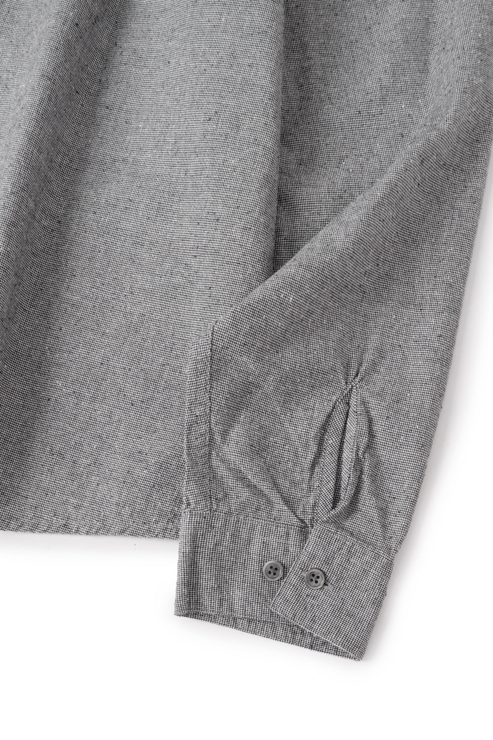 Hatchingroom - Regular Shirt Silk Nep Houndstooth (Black) product image 7 | TRAB K-Fashion Australia