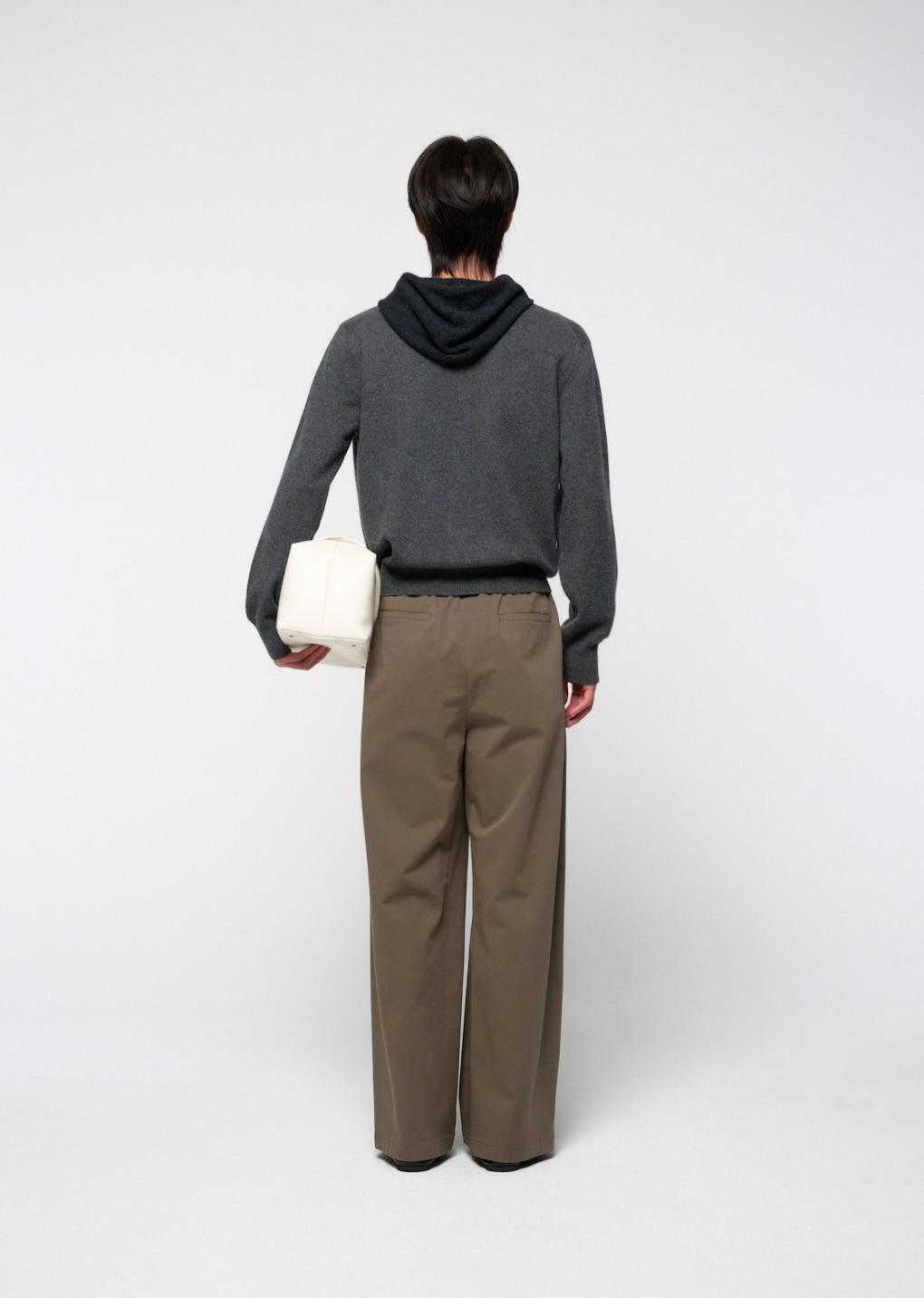 Amomento - Men's Cashmere Crewneck Cardigan (Melange Grey) product image 4 | TRAB K-Fashion Australia