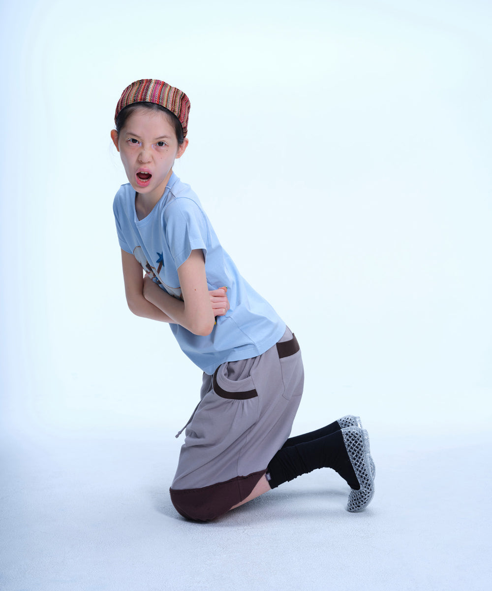 Coyseio - Pumpkin Sweat Shorts (Grey) product image 5 | TRAB K-Fashion Australia
