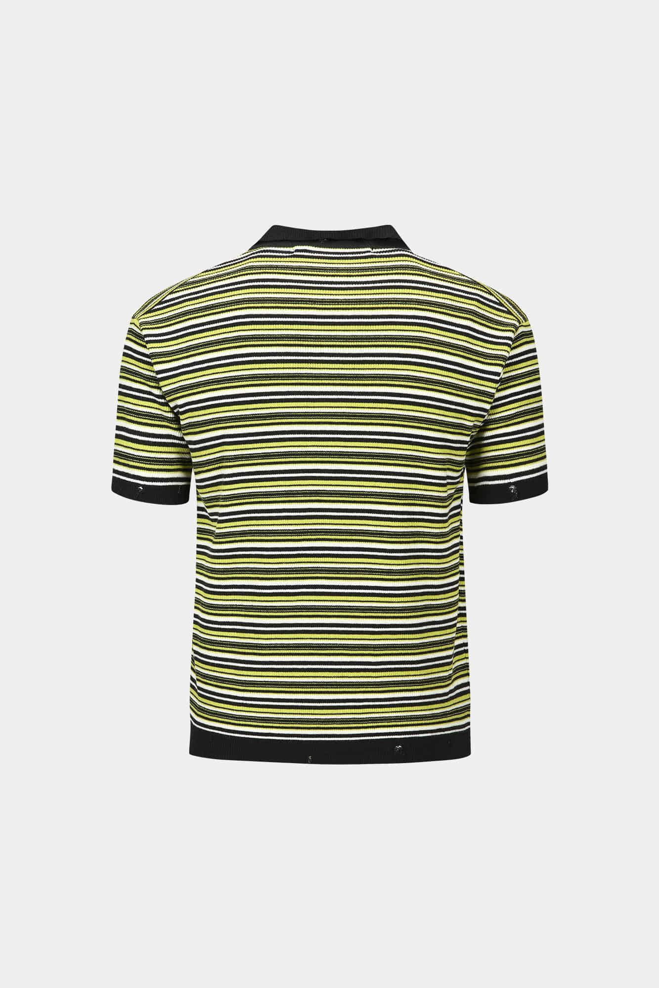 Andersson Bell - Stripe Polo Sweater (Charcoal/Lime) product image 12 | TRAB K-Fashion Australia
