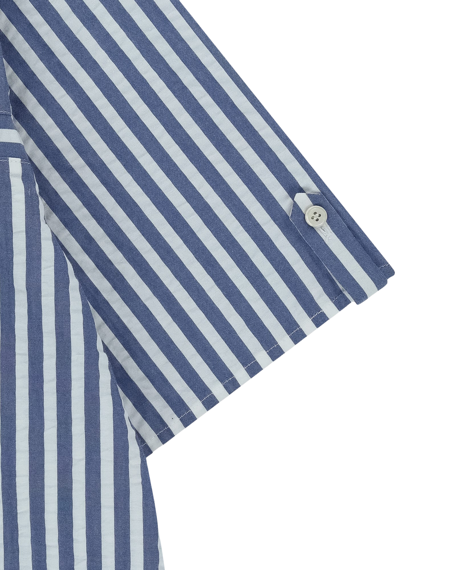 Kimhe Kim - Stripped Label Short Sleeves Shirt (Blue) product image 14 | TRAB K-Fashion Australia