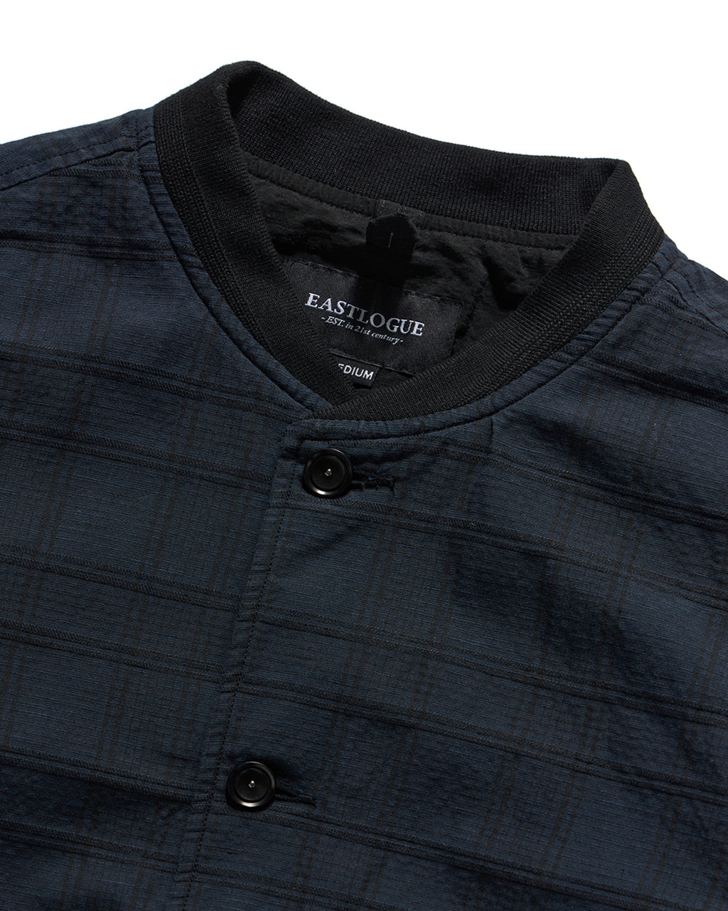 Eastlogue - Tender Blouson Jacket (Navy Linen Check) product image 7 | TRAB K-Fashion Australia