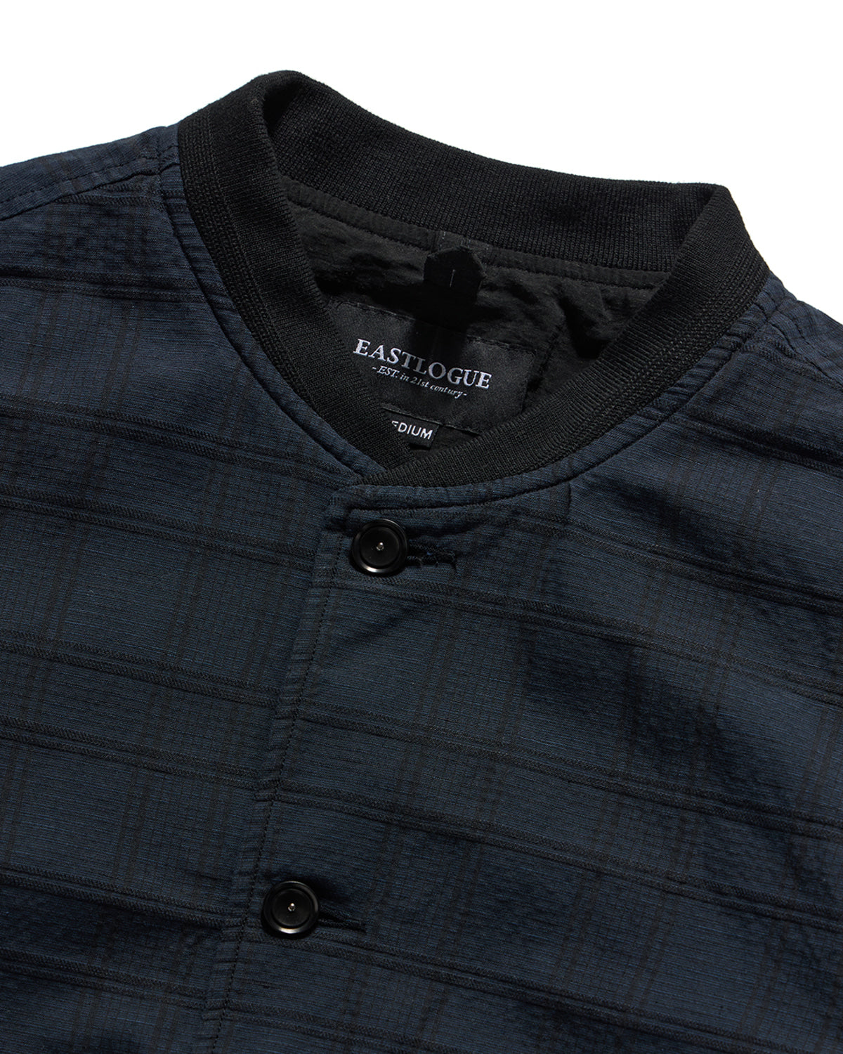 Eastlogue - Tender Blouson Jacket (Navy Linen Check) product image 7 | TRAB K-Fashion Australia