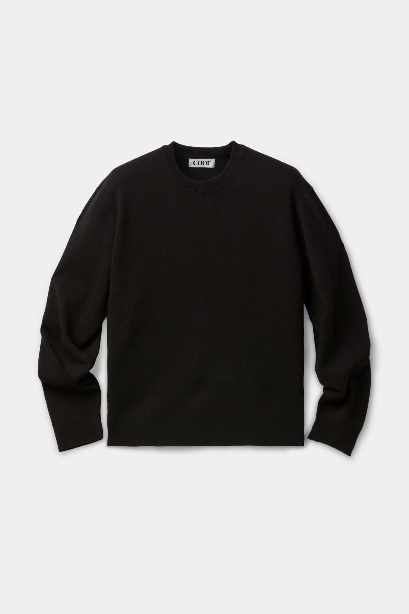 Coor - Merino Wool Crewneck Sweater (Black) product image 1 | TRAB K-Fashion Australia