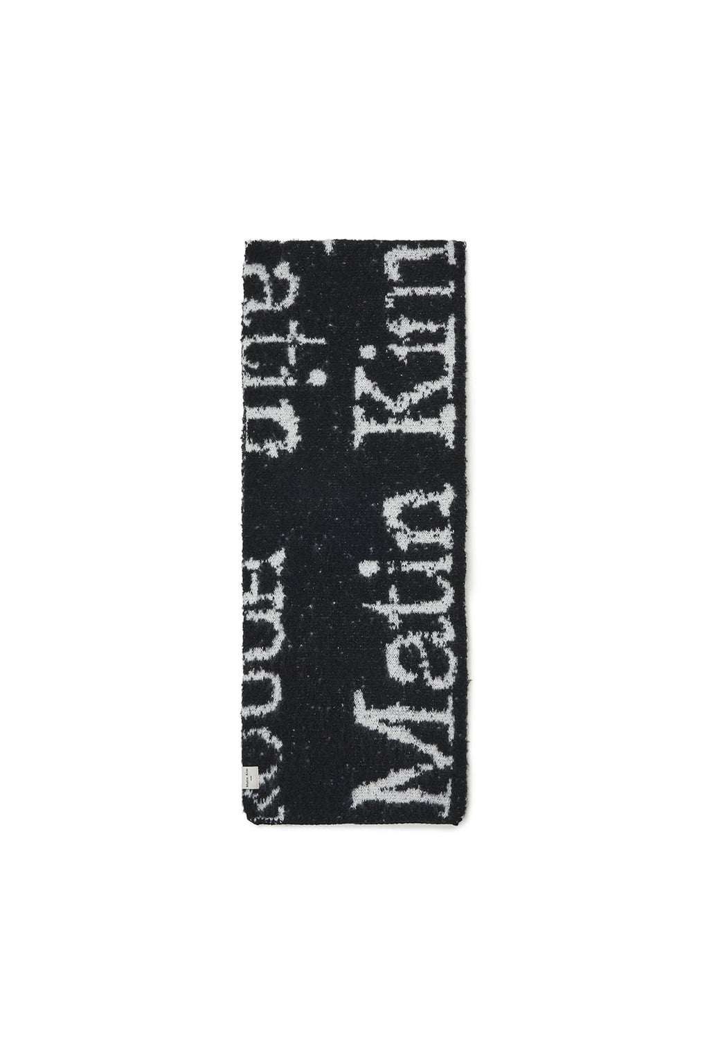 Matin Kim - Cracked Logo Muffler (Black) product image 1 | TRAB K-Fashion Australia