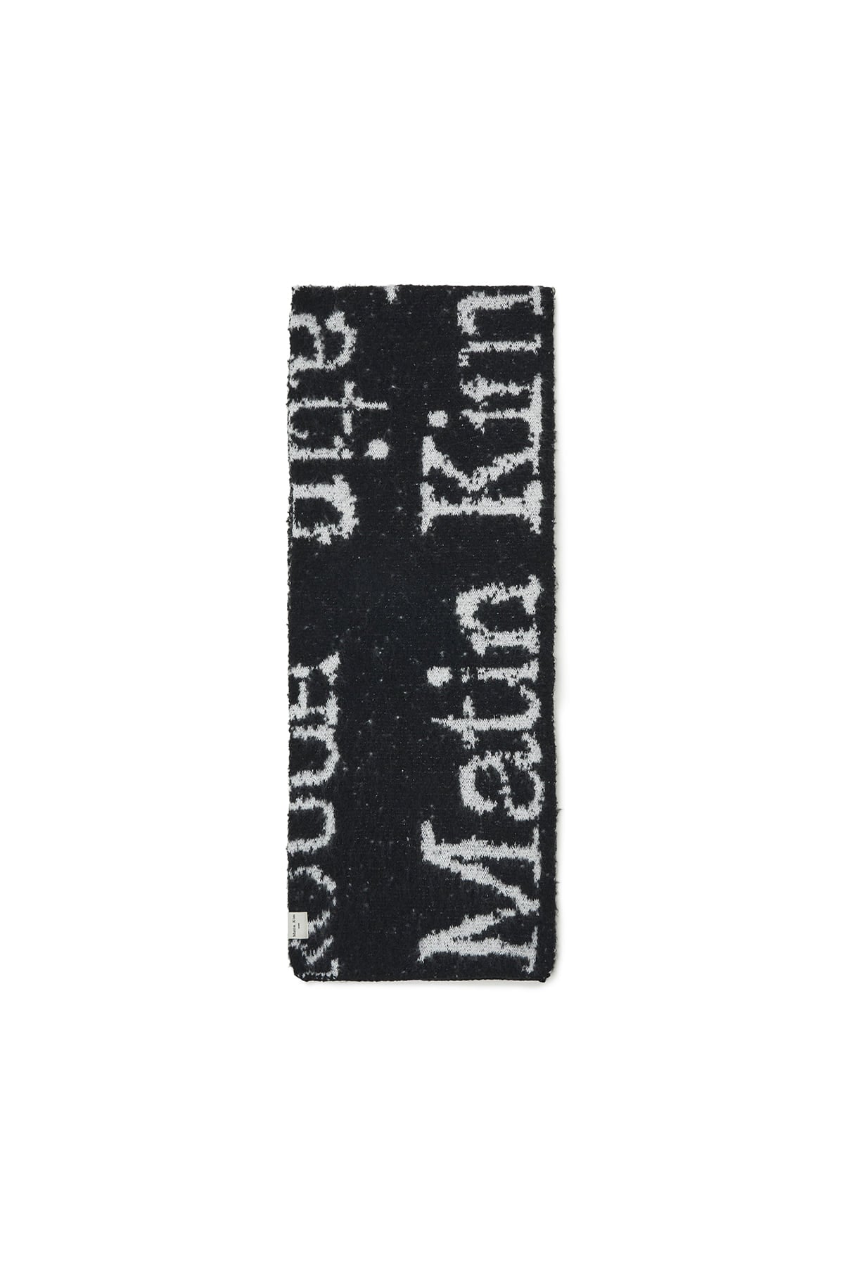 Matin Kim - Cracked Logo Muffler (Black) product image 1 | TRAB K-Fashion Australia