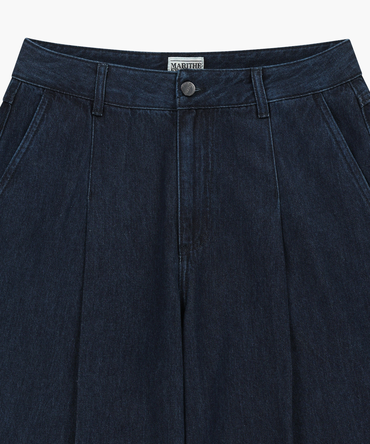Marithe & Francois Girbaud - Wide Fit Tuck Denim Pants (Indigo) product image 3 | TRAB K-Fashion Australia