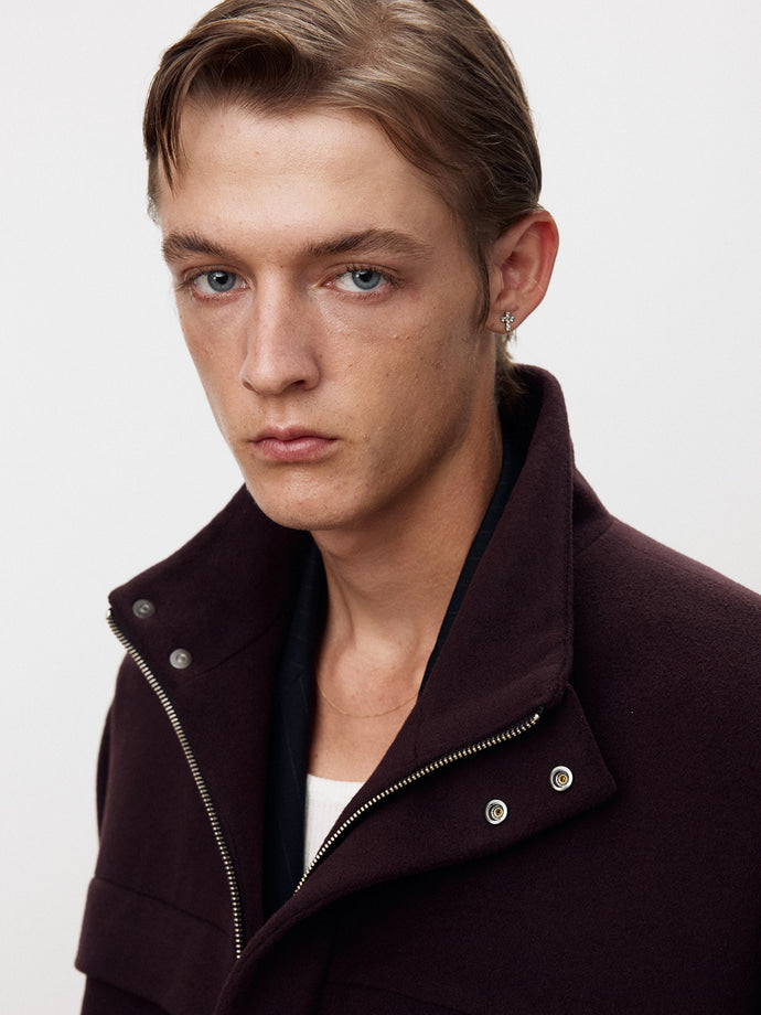 Tonywack - Wool And Cashmere Utility Blouson (Burgundy) product image 7 | TRAB K-Fashion Australia