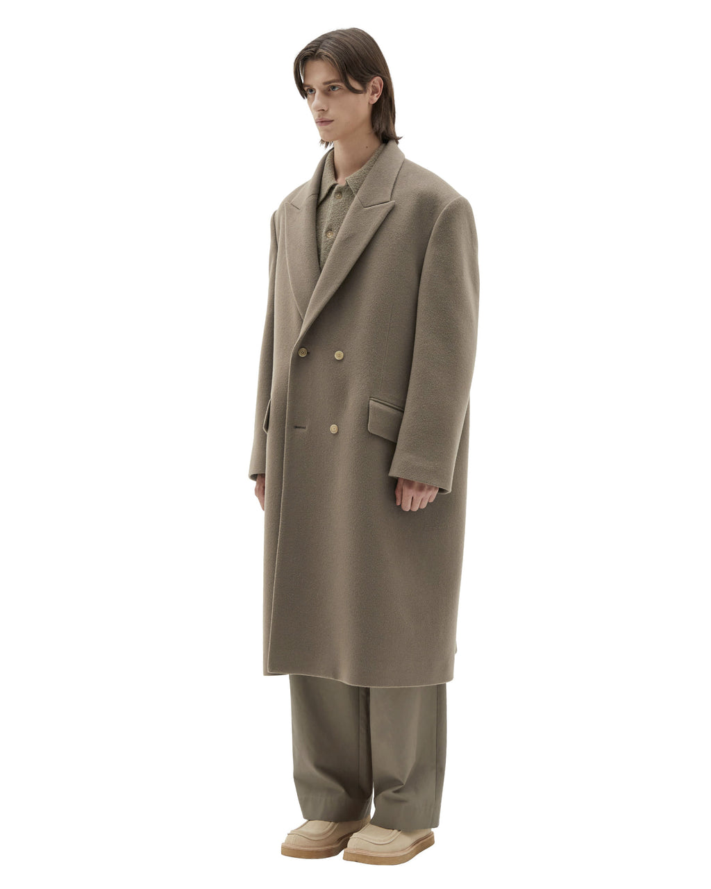 Brownyard - Double Breasted Coat (Dark Beige) product image 3 | TRAB K-Fashion Australia