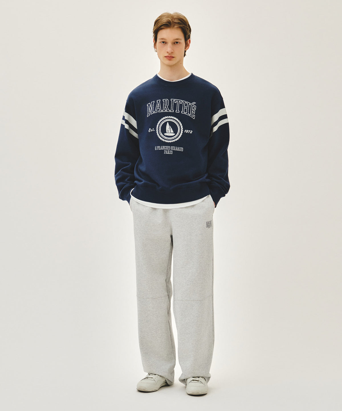 Marithe & Francois Girbaud - Marine Graphic Sweatshirt (Dark Blue) product image 5 | TRAB K-Fashion Australia