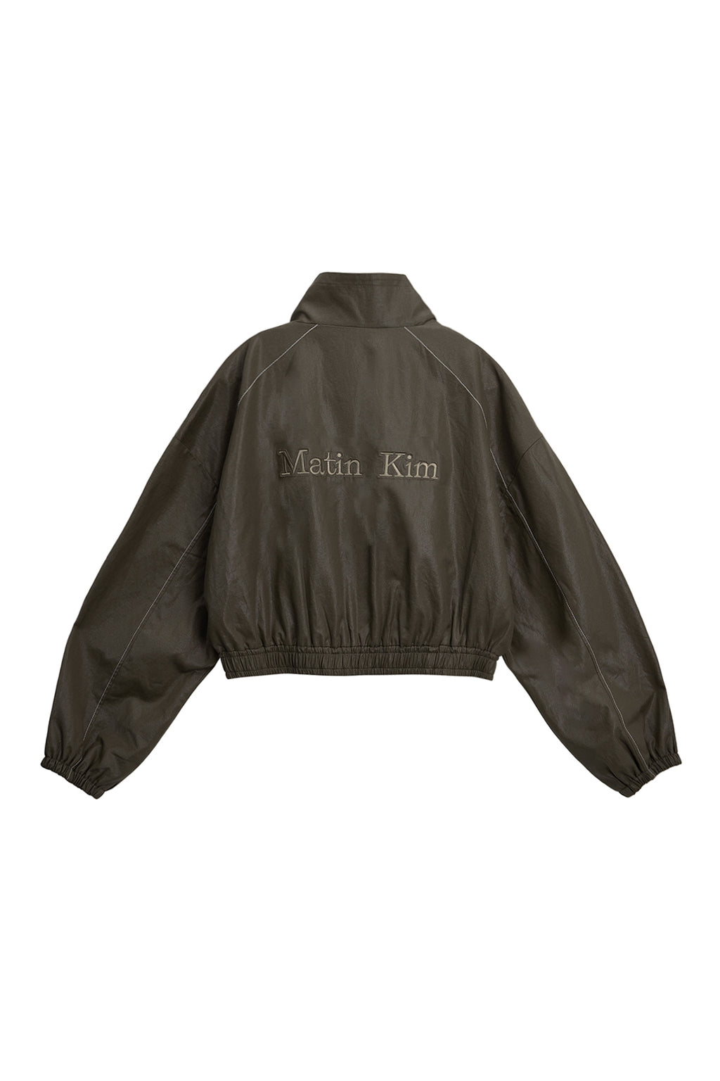 Matin Kim - Matin Rough Coating Crop Bomber (Khaki) product image 1 | TRAB K-Fashion Australia