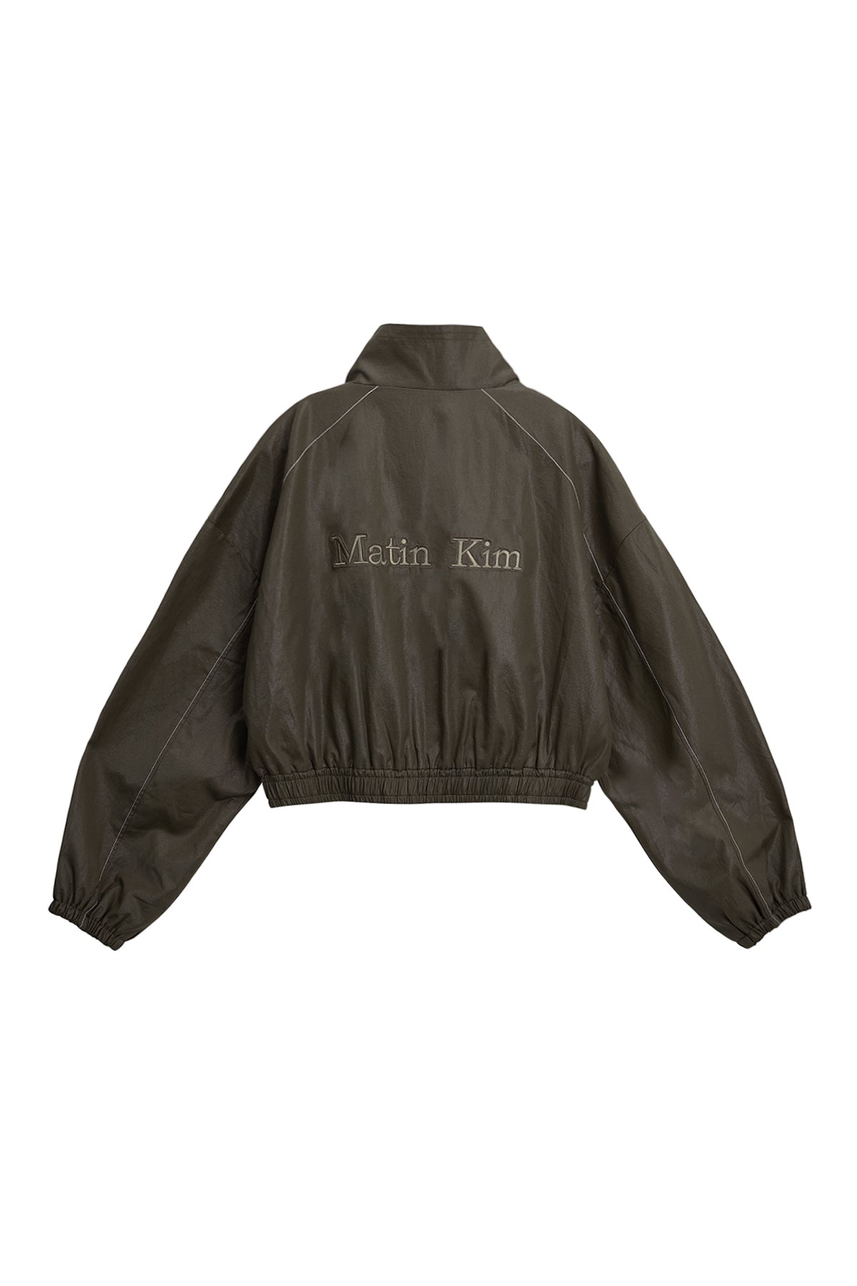 Matin Kim - Matin Rough Coating Crop Bomber (Khaki) product image 1 | TRAB K-Fashion Australia