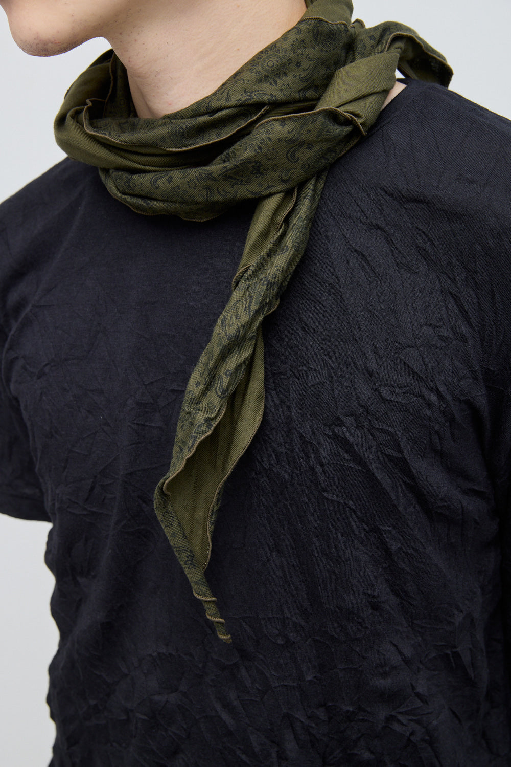 Hatchingroom - Diamond Scarf Floral Paisley (Khaki) product image 6 | TRAB K-Fashion Australia