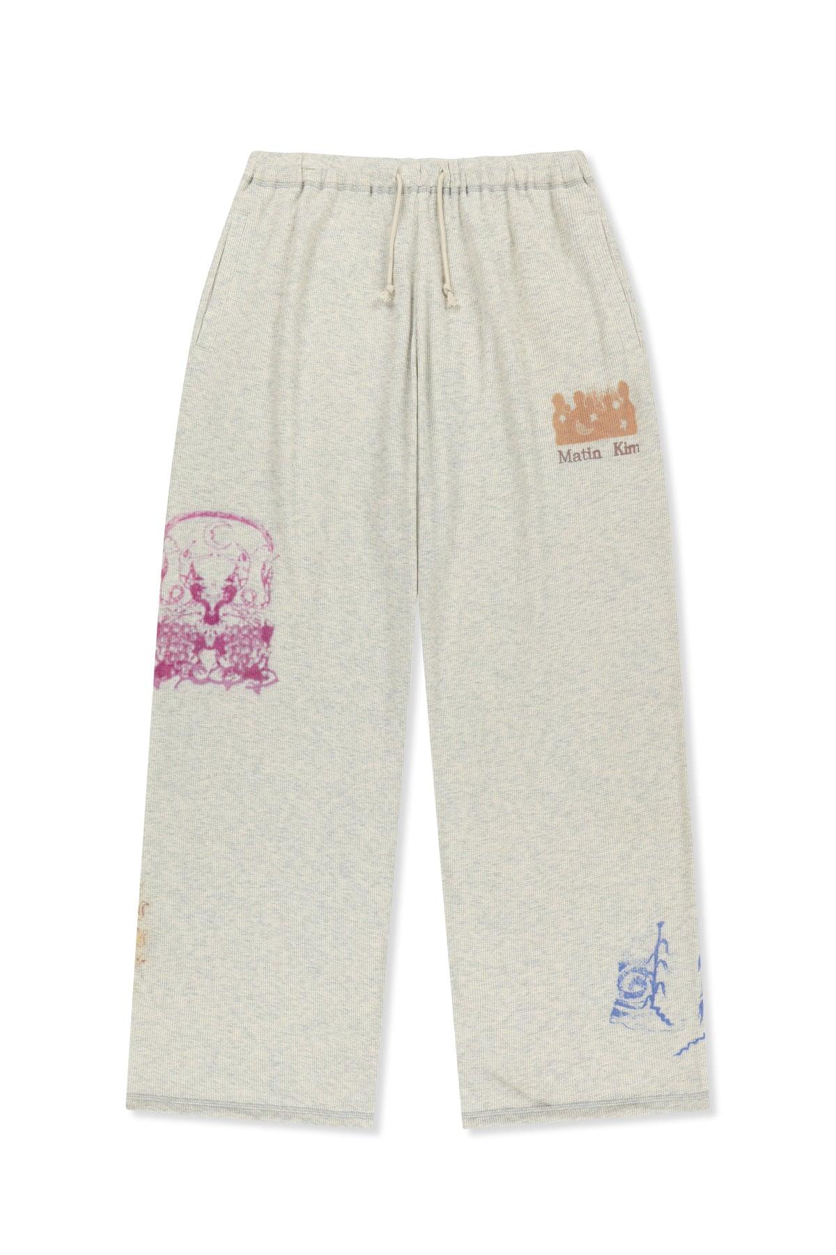Matin Kim - Sketch Graffiti Waffle Pants (Light Beige) product image 2 | TRAB K-Fashion Australia