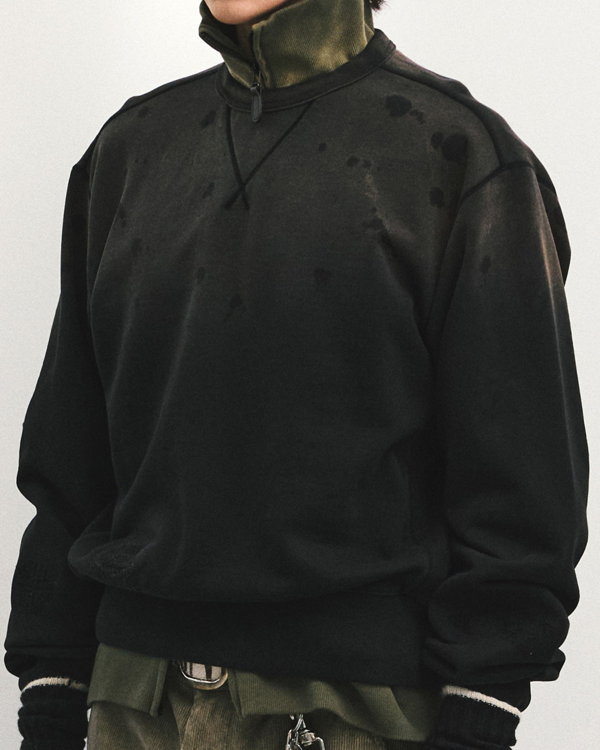 Eastlogue - Vintage Damaged Sweat (Vintage Black) product image 3 | TRAB K-Fashion Australia