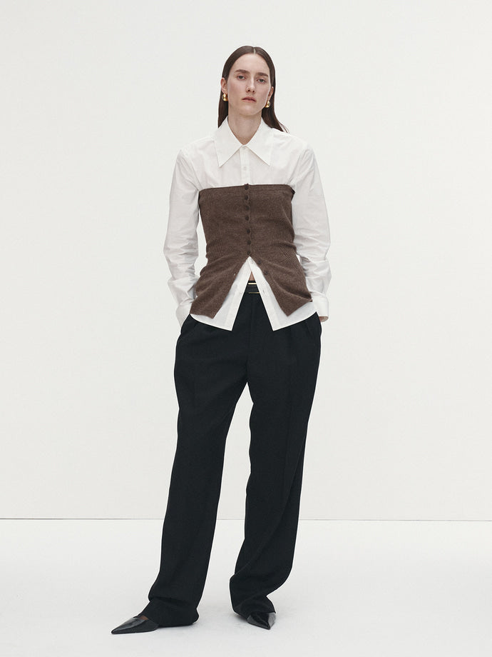 Tonywack - Merino Wool Knitted Bustier (Brown) product image 2 | TRAB K-Fashion Australia