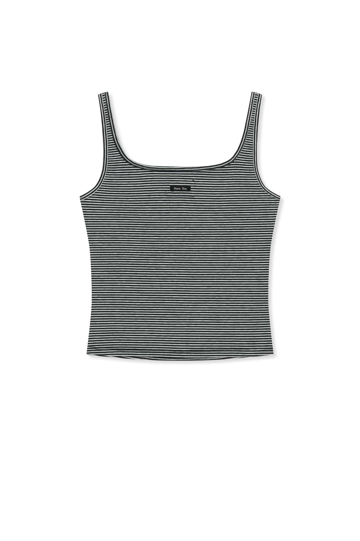 Matin Kim - Square Neck Cropped Tank Top (Black) product image 2 | TRAB K-Fashion Australia