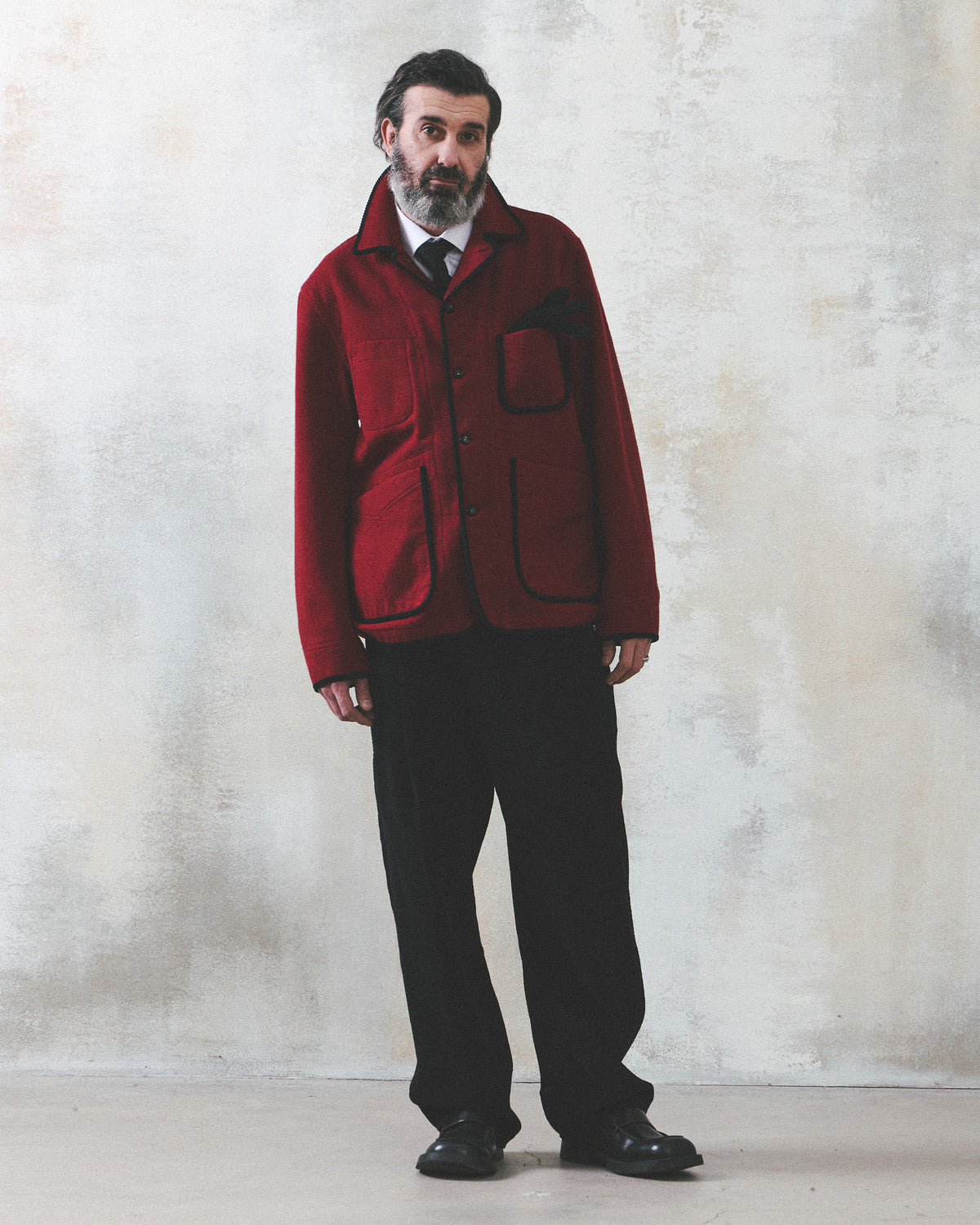 Eastlogue - Harborline Swing Jacket (Crimson Red Wool) product image 1 | TRAB K-Fashion Australia