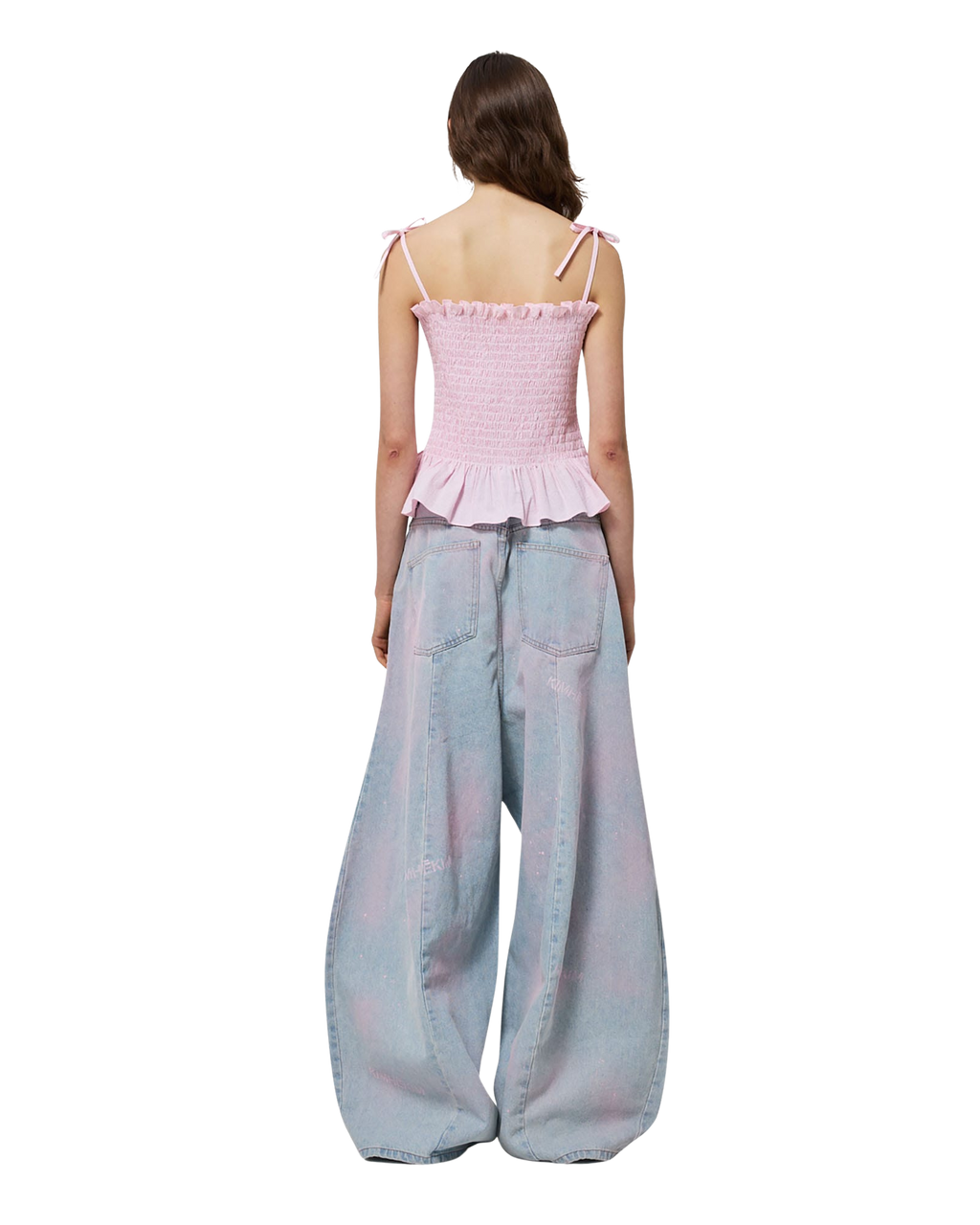 Kimhe Kim - Spray Dyed Balloon Fit Jeans (Sky Blue) product image 8 | TRAB K-Fashion Australia