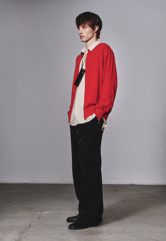 Art if acts - Wholegarment Round Neck Cardigan (Red) product image 2 | TRAB K-Fashion Australia