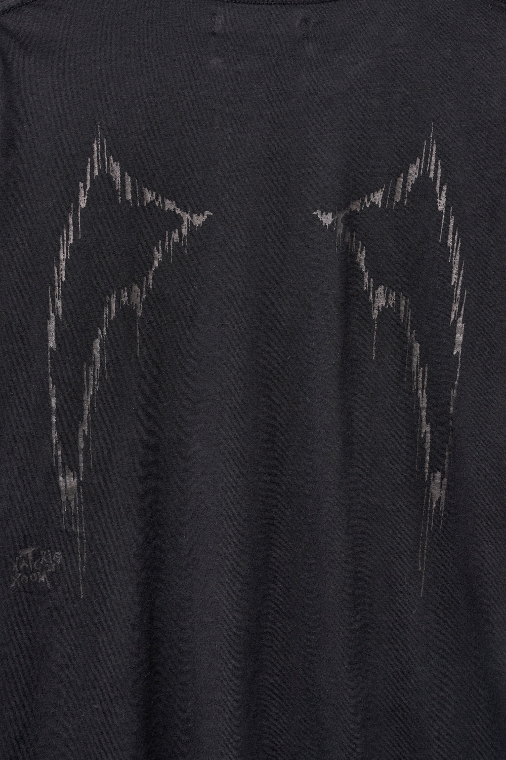 Hatchingroom - Devil & Angel Tee 1/2 Over Dyed (Black) product image 4 | TRAB K-Fashion Australia