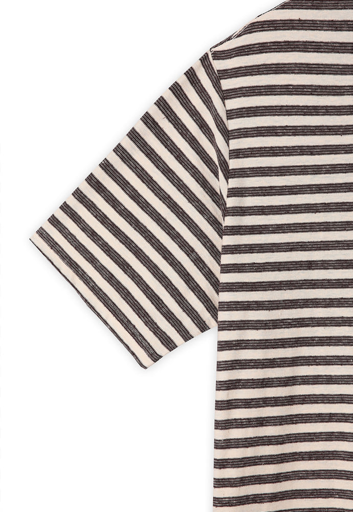 Art if acts - Linen Stripe Pocket Tee (Oatmeal) product image 9 | TRAB K-Fashion Australia