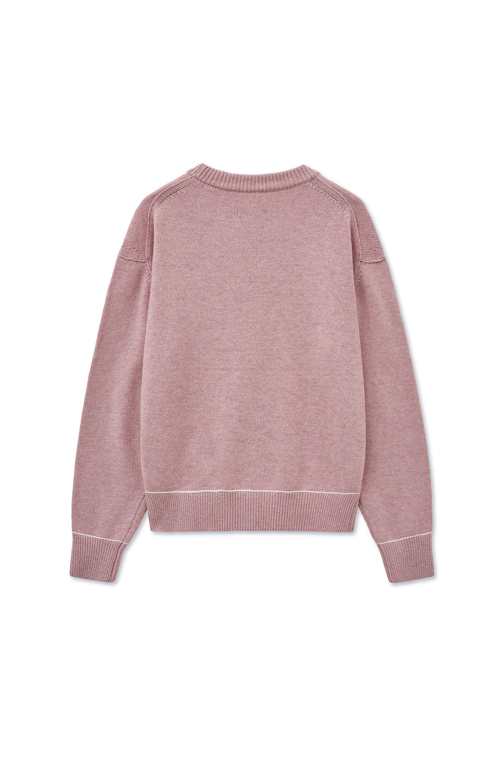 Matin Kim - Color Trim Line Logo Pullover (Pink) product image 2 | TRAB K-Fashion Australia