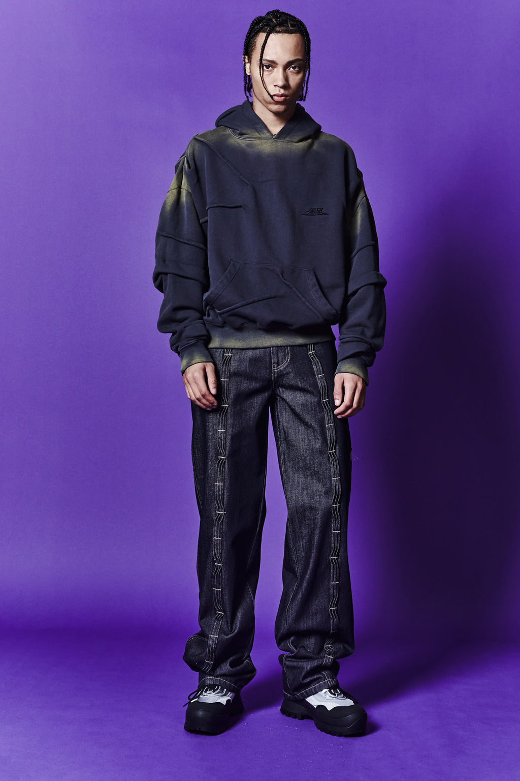 Andersson Bell - Mardro Gradient Hoodie (Charcoal) product image 2 | TRAB K-Fashion Australia