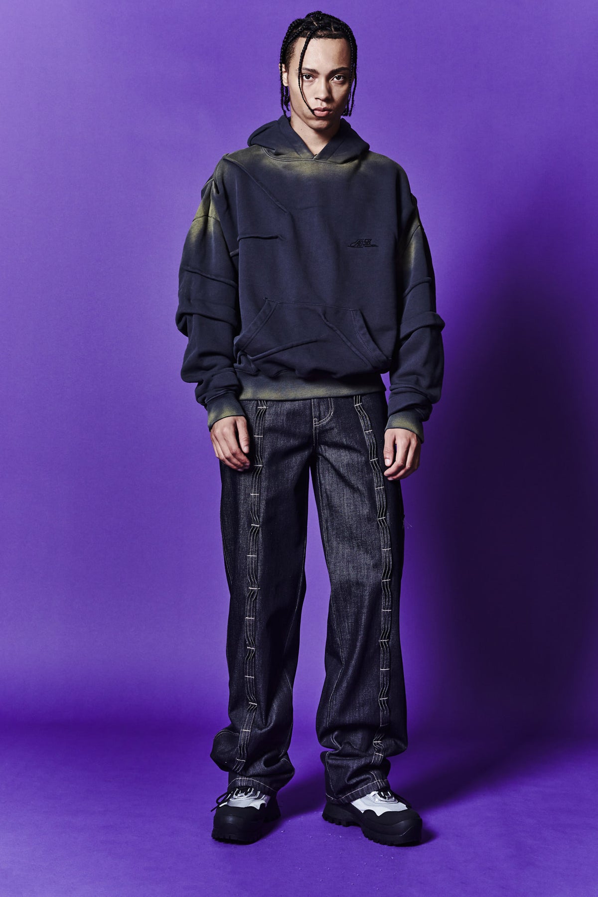 Andersson Bell - Mardro Gradient Hoodie (Charcoal) product image 2 | TRAB K-Fashion Australia