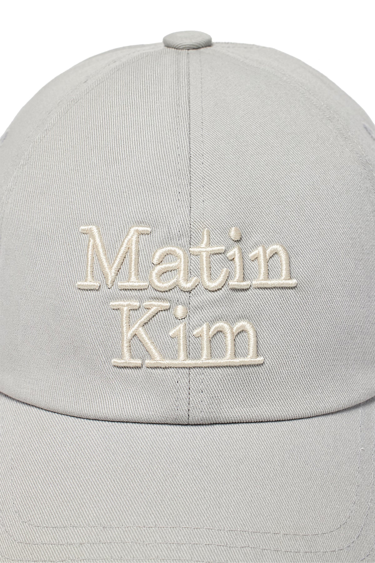 Matin Kim - Matin Volume Logo Ball Cap (Grey) product image 5 | TRAB K-Fashion Australia