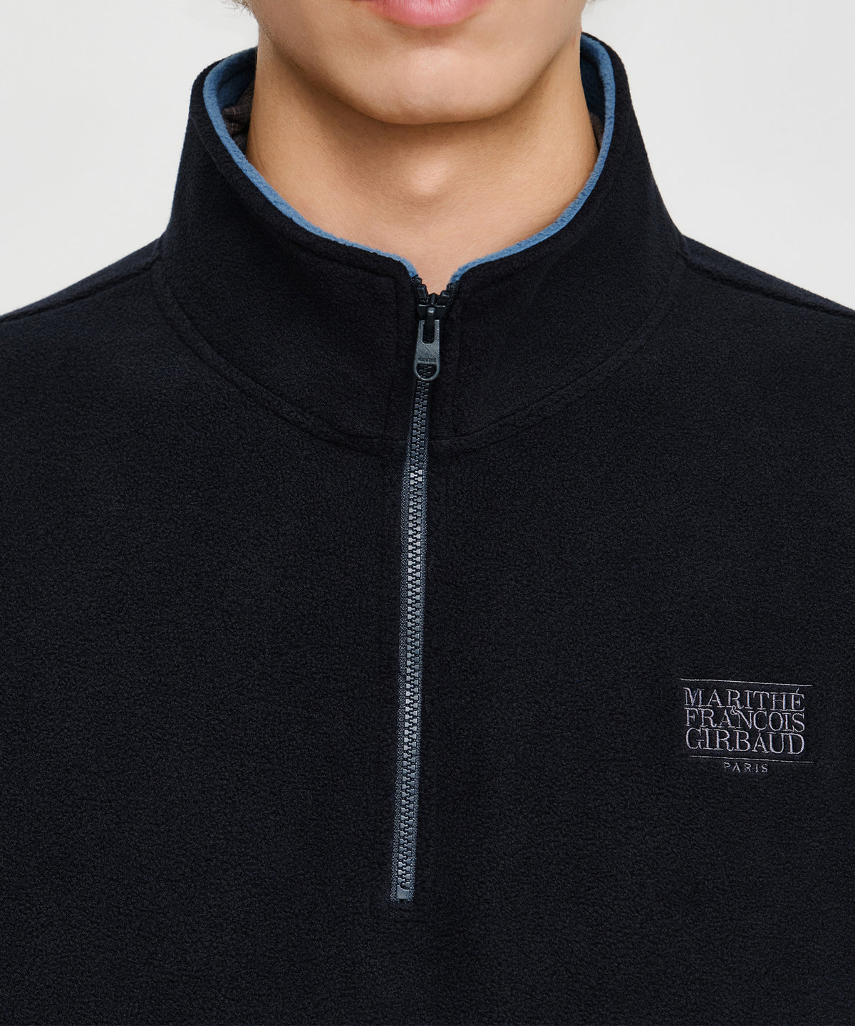 Marithe & Francois Girbaud - Small Classic Logo Fleece Anorak (Dark Navy) product image 4 | TRAB K-Fashion Australia