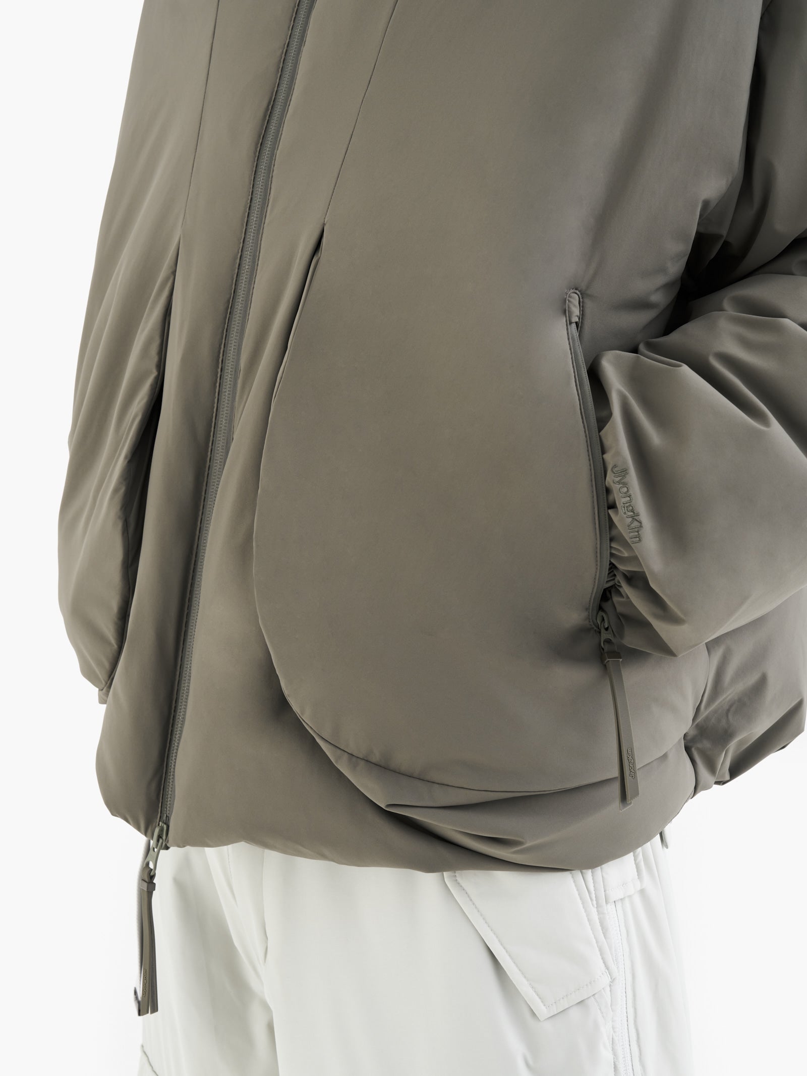 Jiyong Kim - Twisted Down Jacket (Dark Green) product image 11 | TRAB K-Fashion Australia