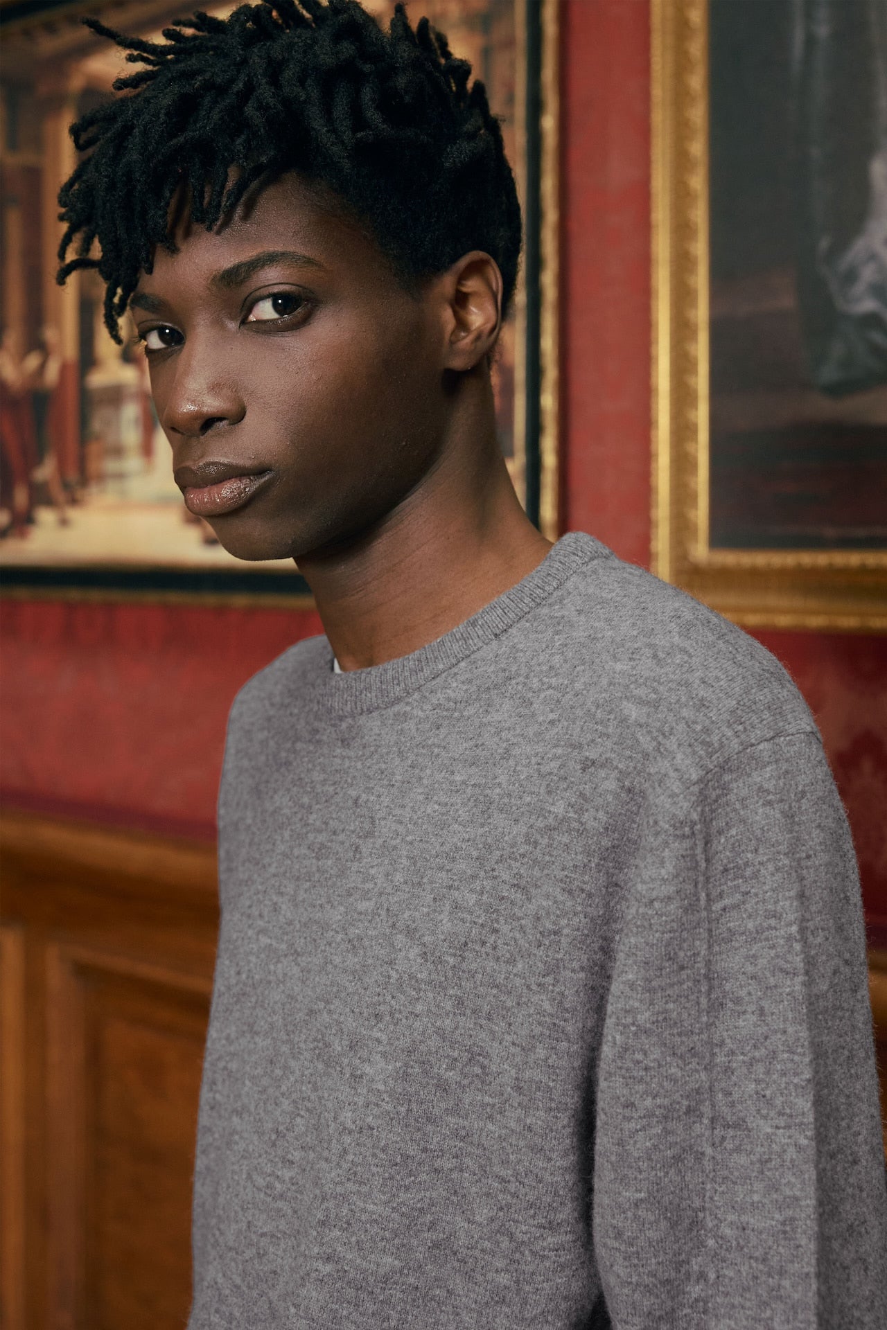 STU - Pin Tuck Round Neck Knit (Grey) product image 11 | TRAB K-Fashion Australia