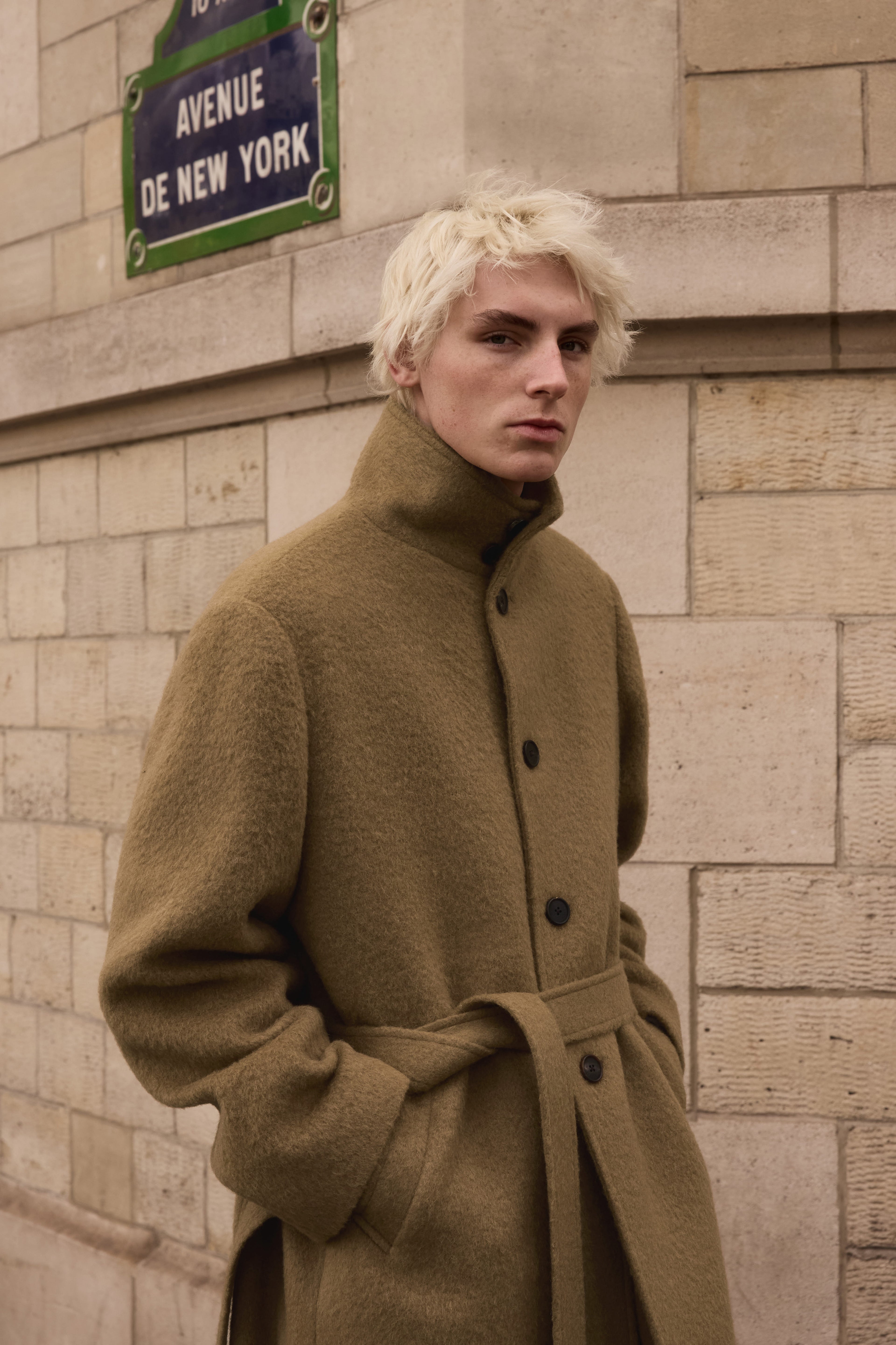 STU - High Neck Alpaca Mac Coat In (Camel) product image 2 | TRAB K-Fashion Australia