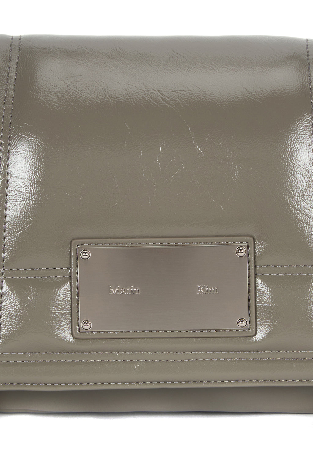 Matin Kim - Glossy Quilting Medium Chain Bag (Grey) product image 3 | TRAB K-Fashion Australia