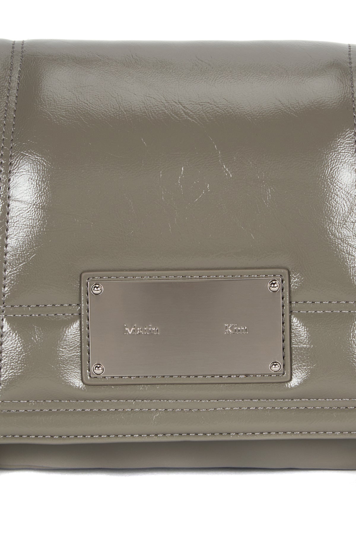 Matin Kim - Glossy Quilting Medium Chain Bag (Grey) product image 3 | TRAB K-Fashion Australia