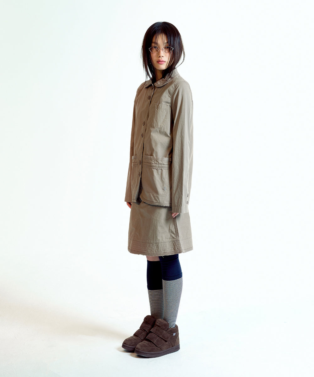 Coyseio - Raw Edge Cotton Jacket (Ash Brown) product image 13 | TRAB K-Fashion Australia