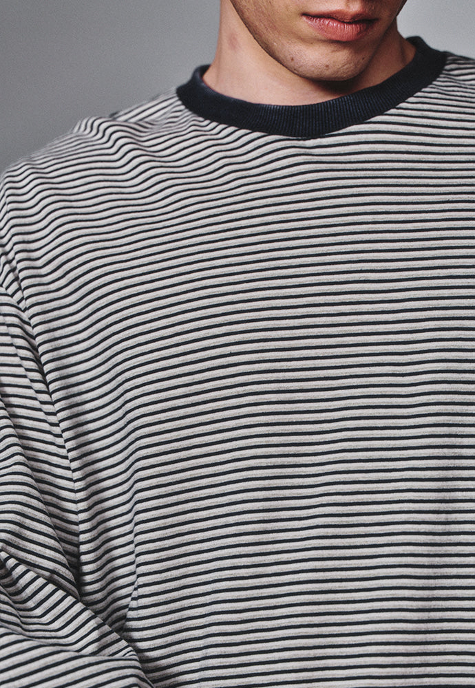 Art if acts - Washed Stripe Long Sleeve (Navy) product image 5 | TRAB K-Fashion Australia
