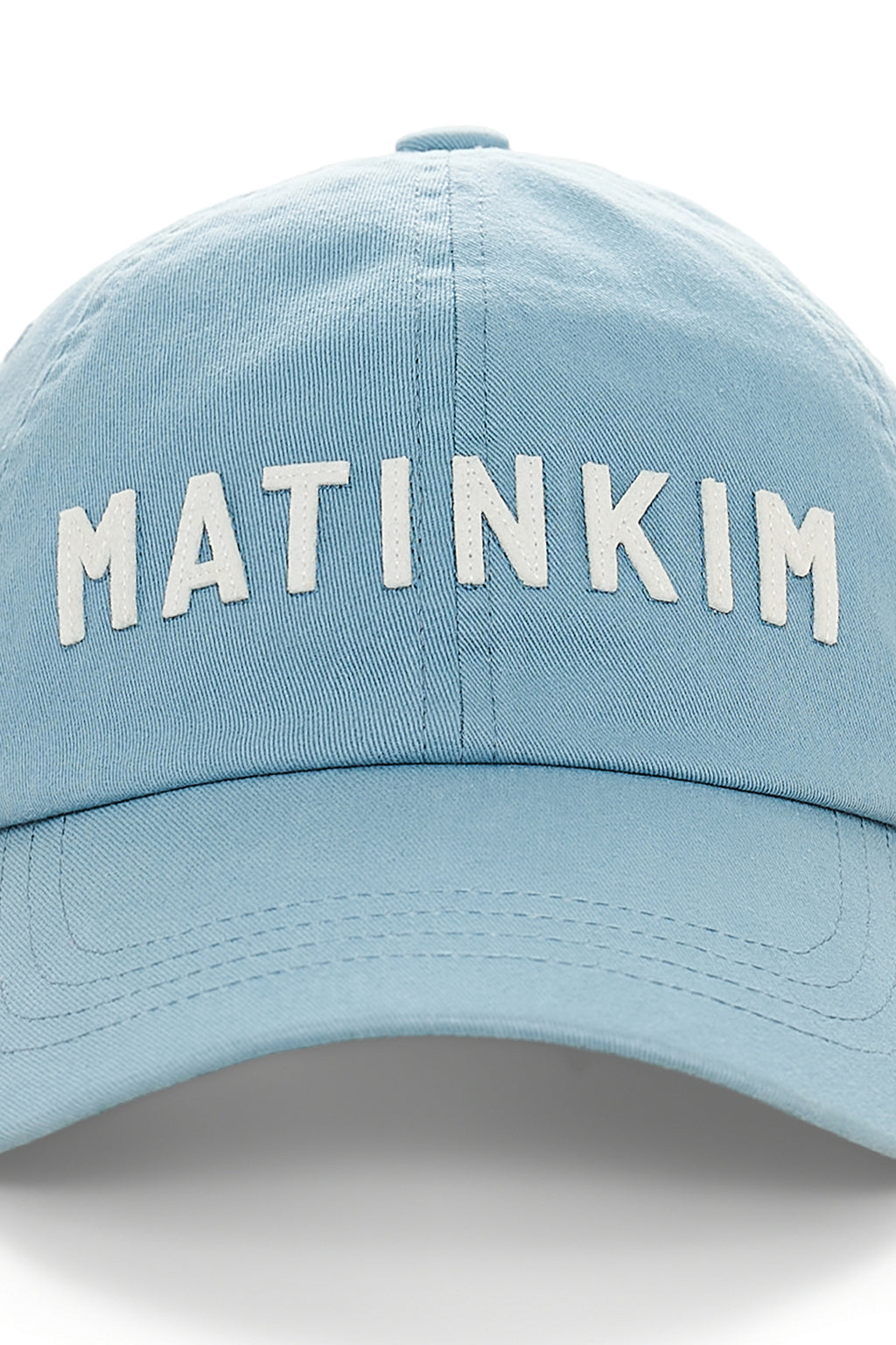 Matin Kim - Applique Felt Logo Ball Cap (Light Blue) product image 4 | TRAB K-Fashion Australia