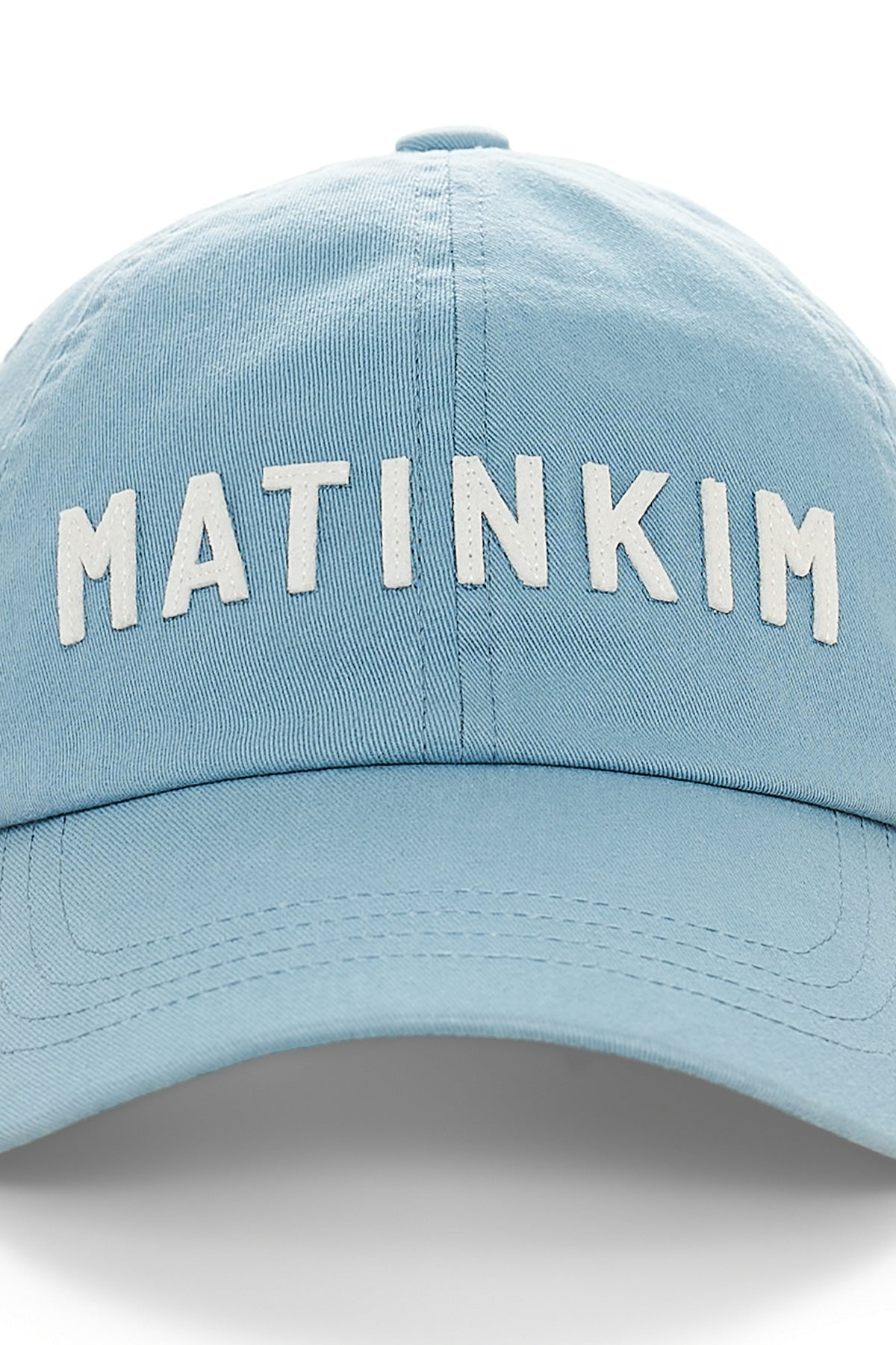 Matin Kim - Applique Felt Logo Ball Cap (Light Blue) product image 4 | TRAB K-Fashion Australia