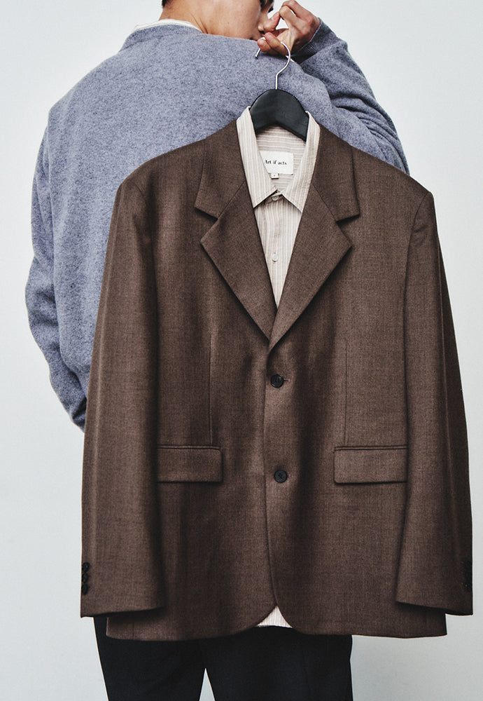 Art if acts - 2 Button Wool Blazer (Cliff Brown) product image 7 | TRAB K-Fashion Australia