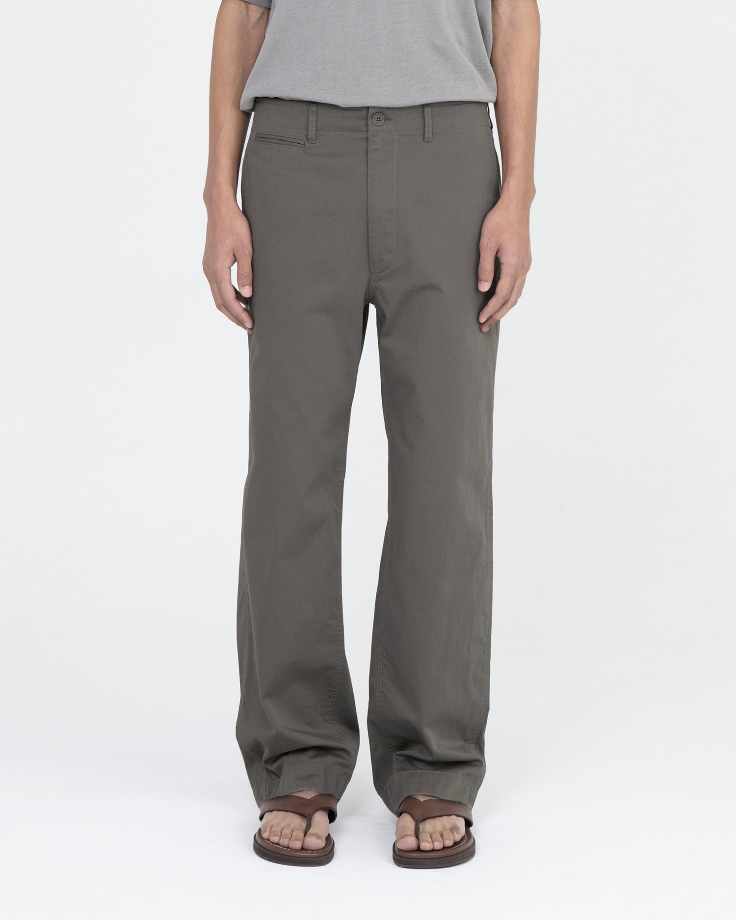 Brownyard - Essential Light Chino Pants (Olive Grey) product image 1 | TRAB K-Fashion Australia