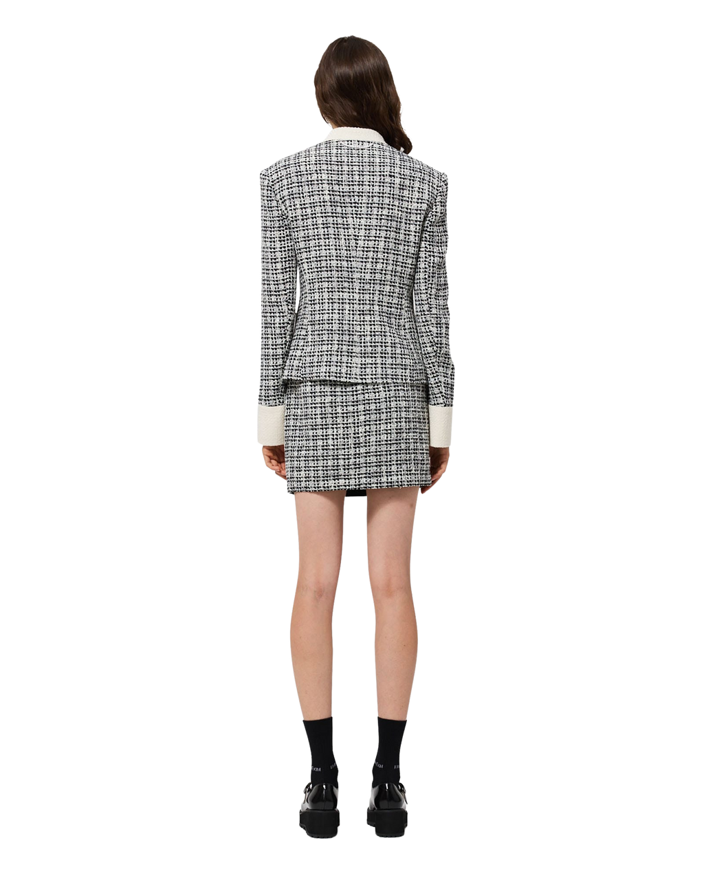 Kimhe Kim - Malevich Cropped Tweed Jacket (Black/White) product image 5 | TRAB K-Fashion Australia