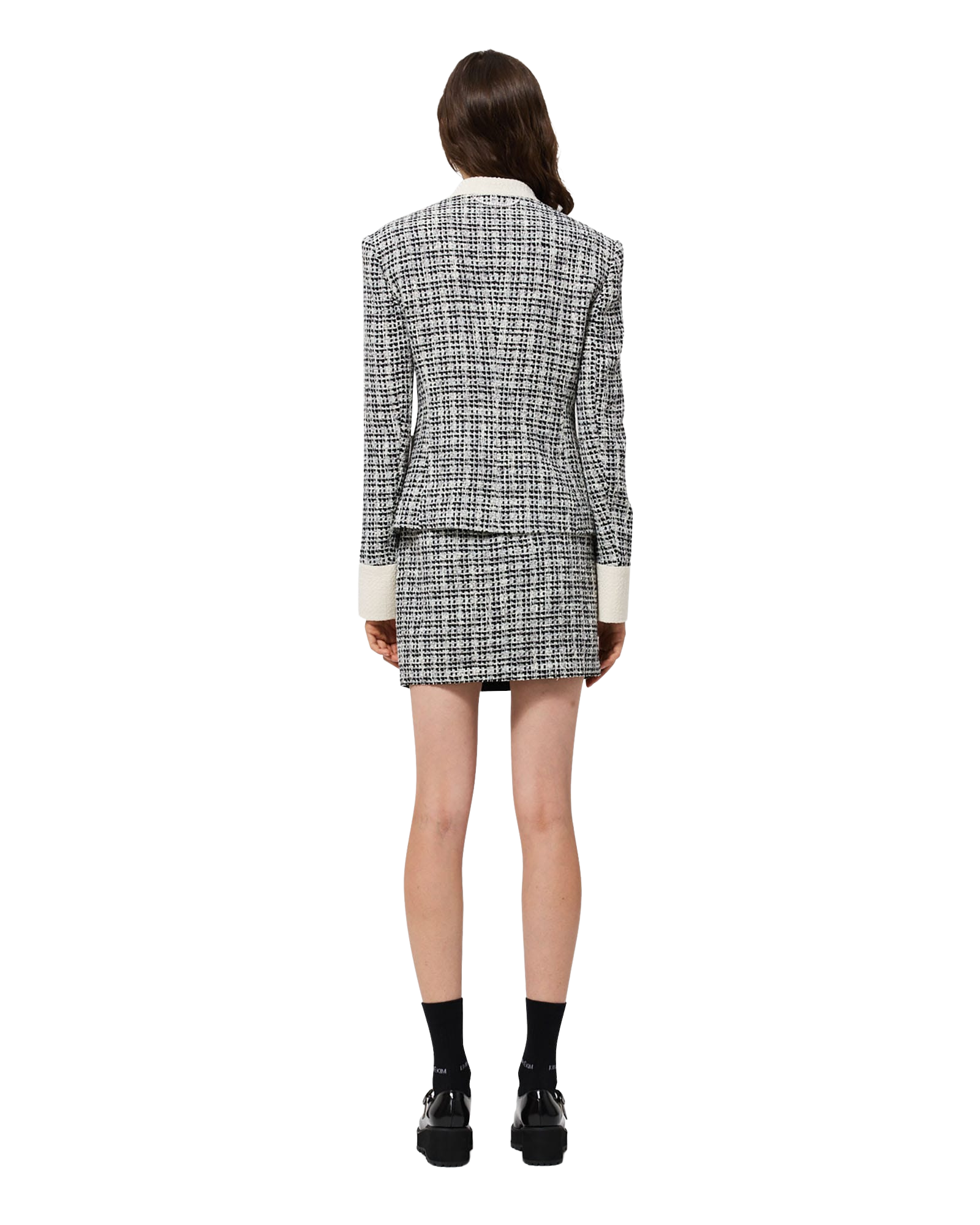 Kimhe Kim - Malevich Cropped Tweed Jacket (Black/White) product image 5 | TRAB K-Fashion Australia