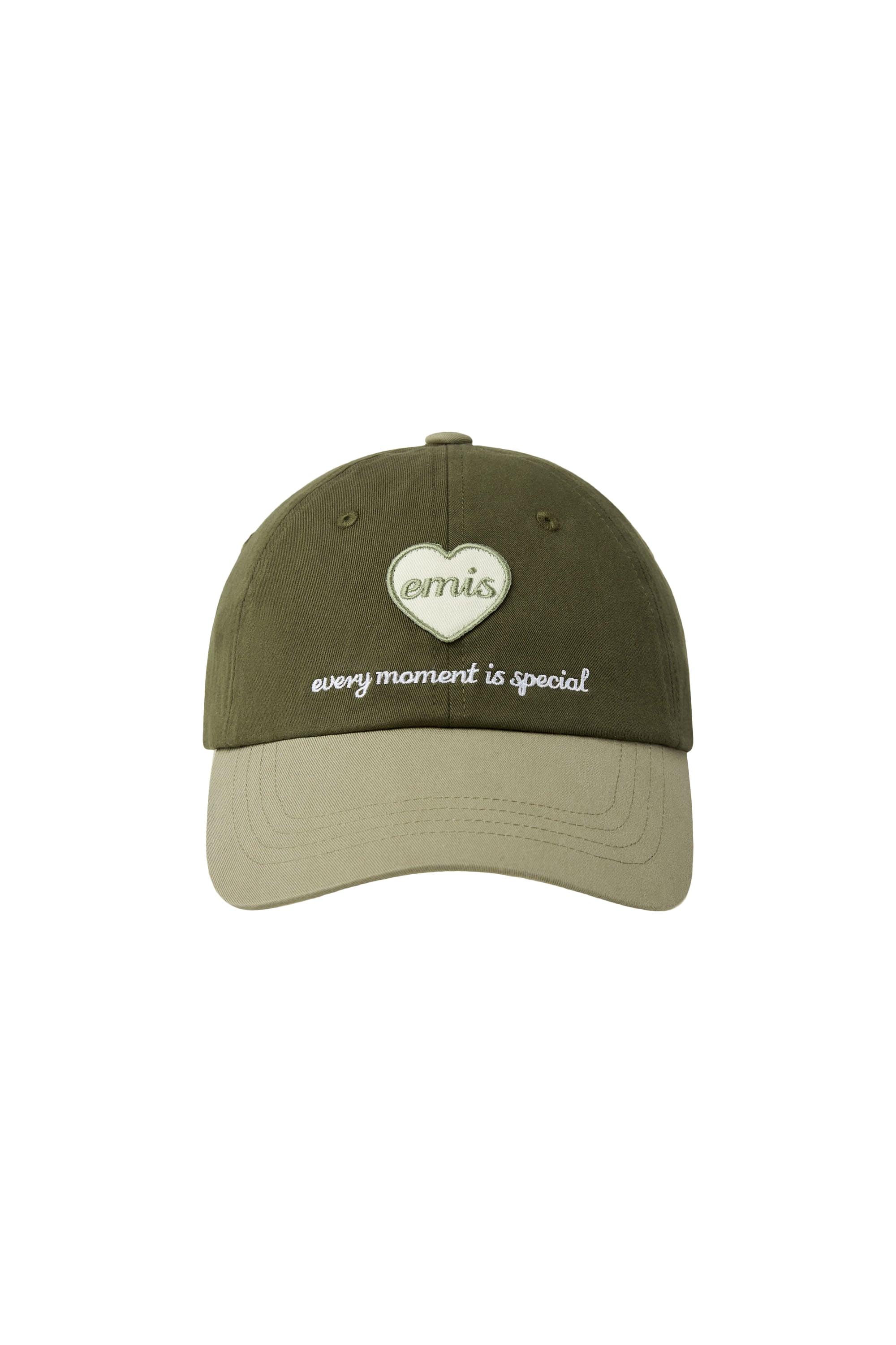 Emis - Heart Wappen Tone On Tone Ball Cap (Khaki) product image 1 | TRAB K-Fashion Australia
