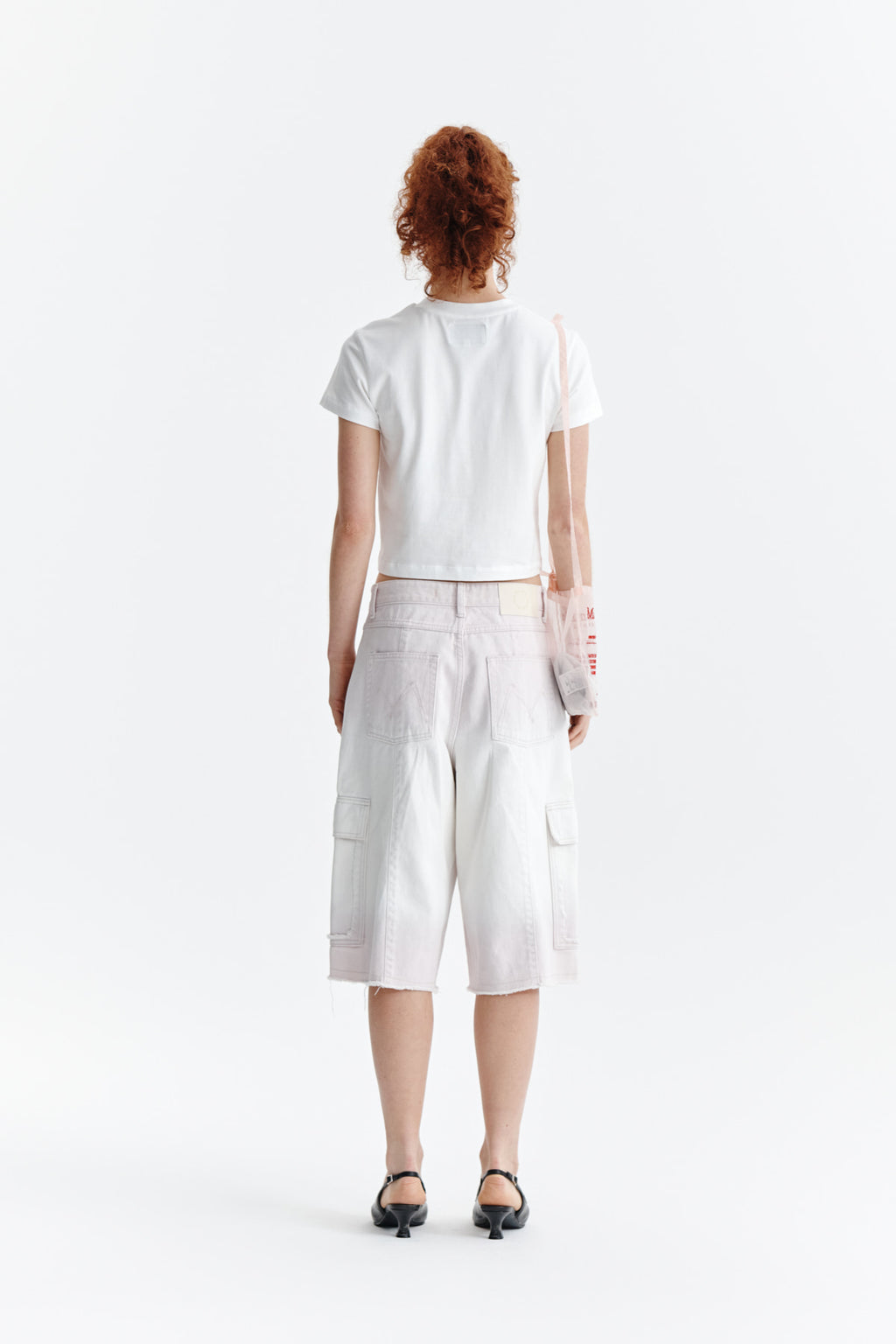 Matin Kim - Pattern Artwork Logo Crop Top (White) product image 5 | TRAB K-Fashion Australia